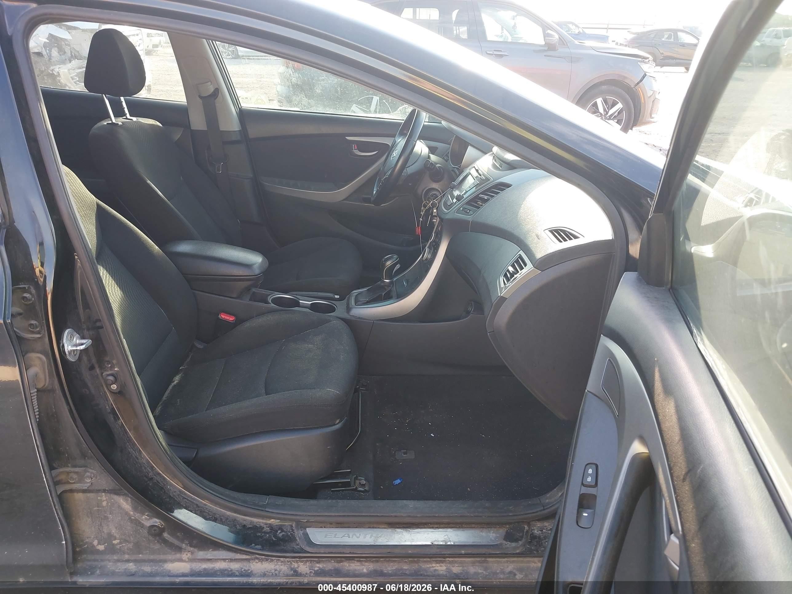2015 Hyundai Elantra Se Gray vin: KMHDH4AE9FU286164
