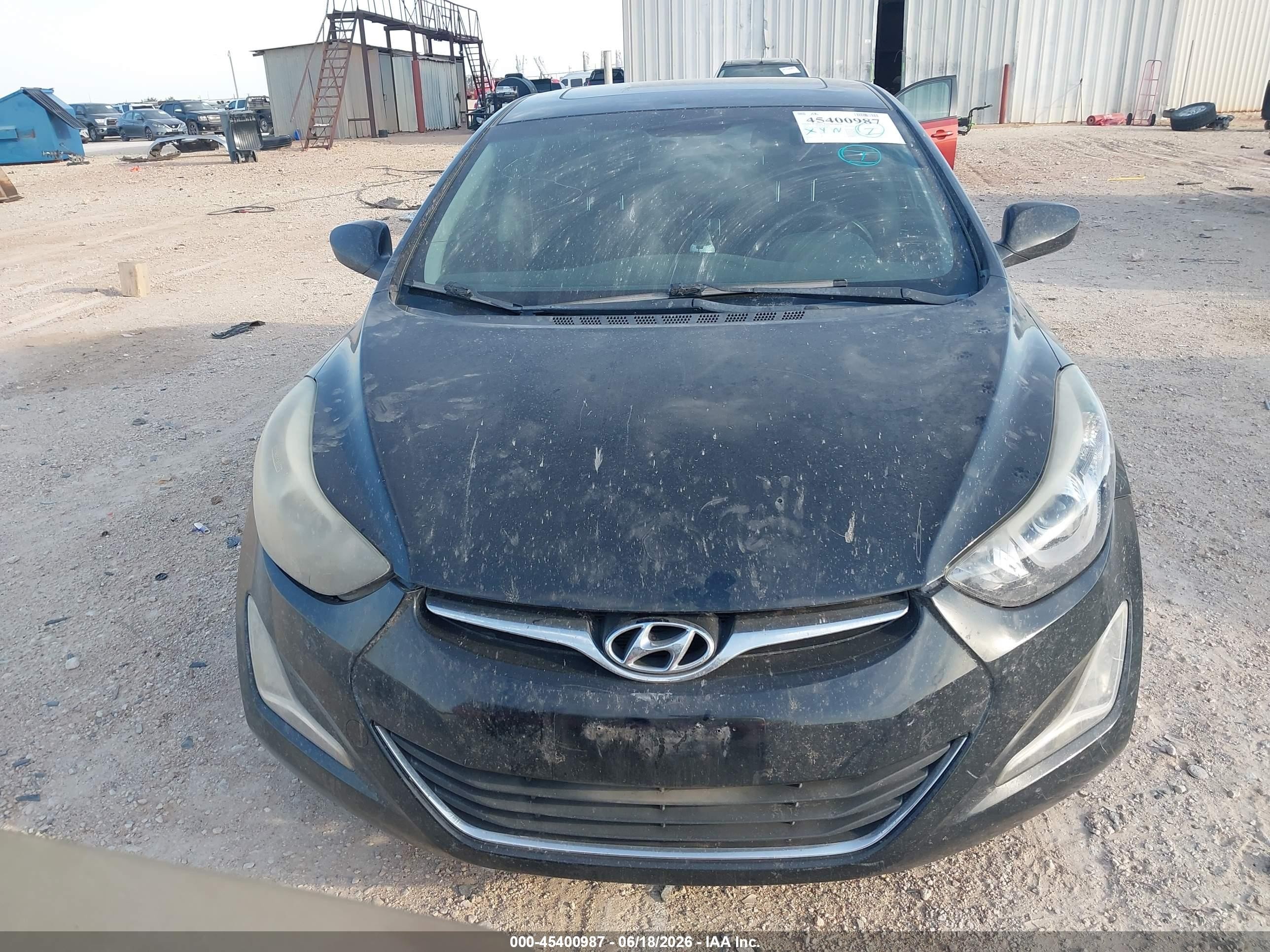 2015 Hyundai Elantra Se Gray vin: KMHDH4AE9FU286164