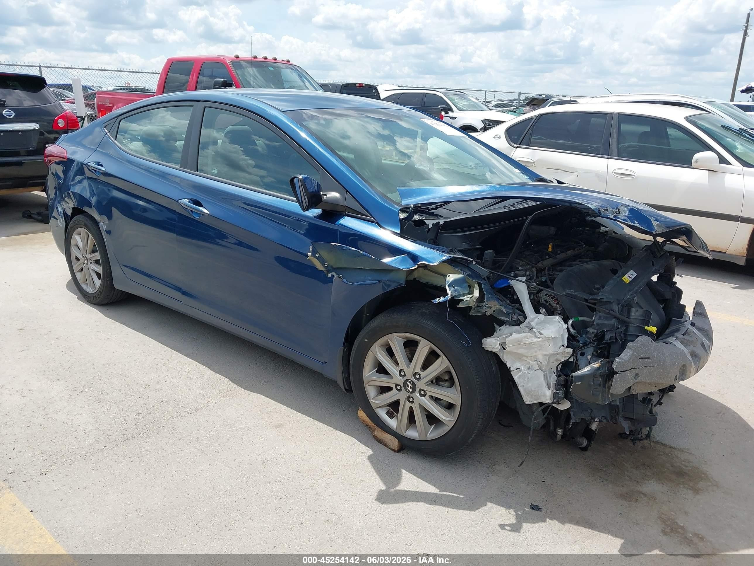 2015 Hyundai Elantra Se Blue vin: KMHDH4AE9FU300323