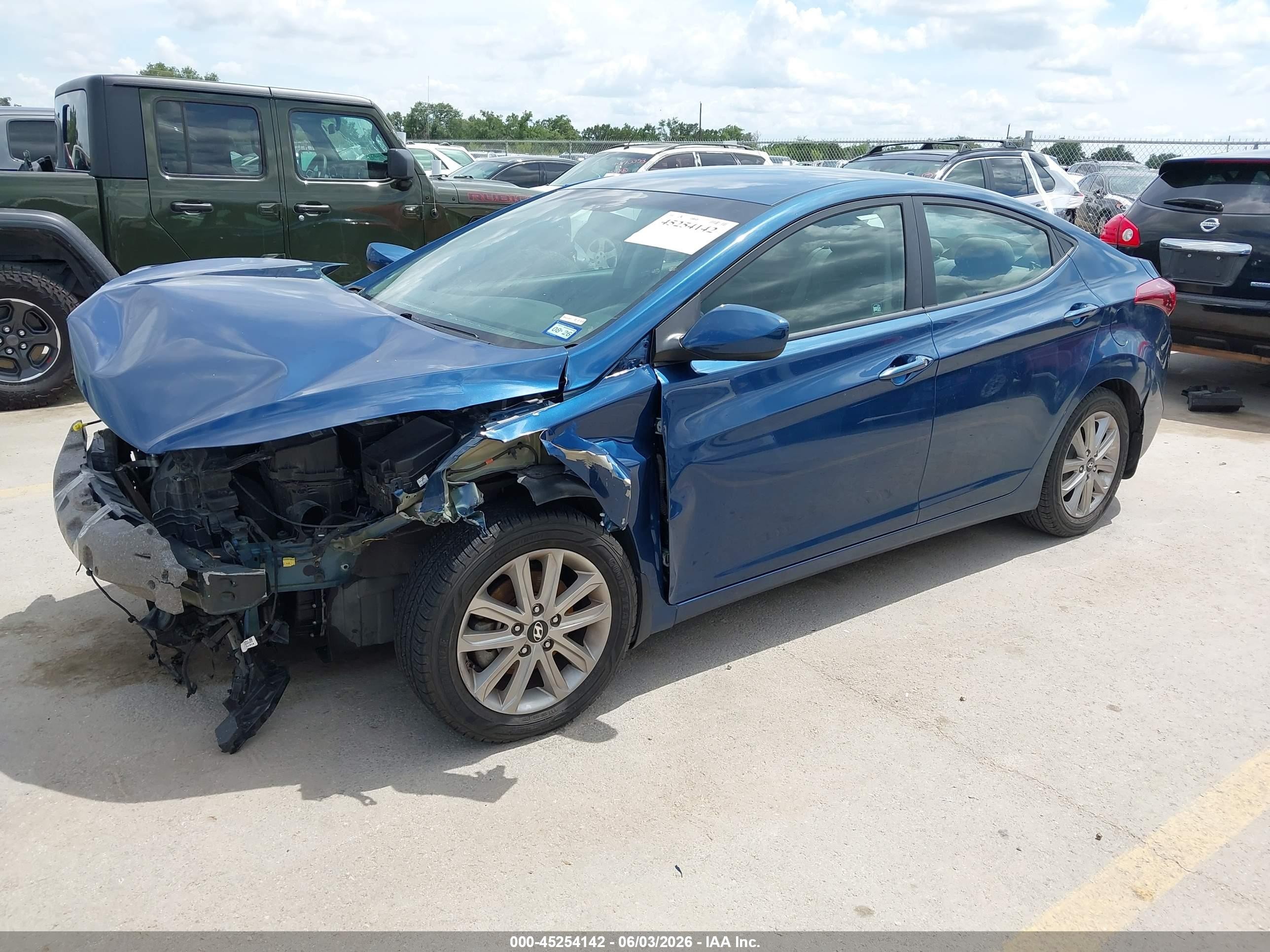 2015 Hyundai Elantra Se Blue vin: KMHDH4AE9FU300323