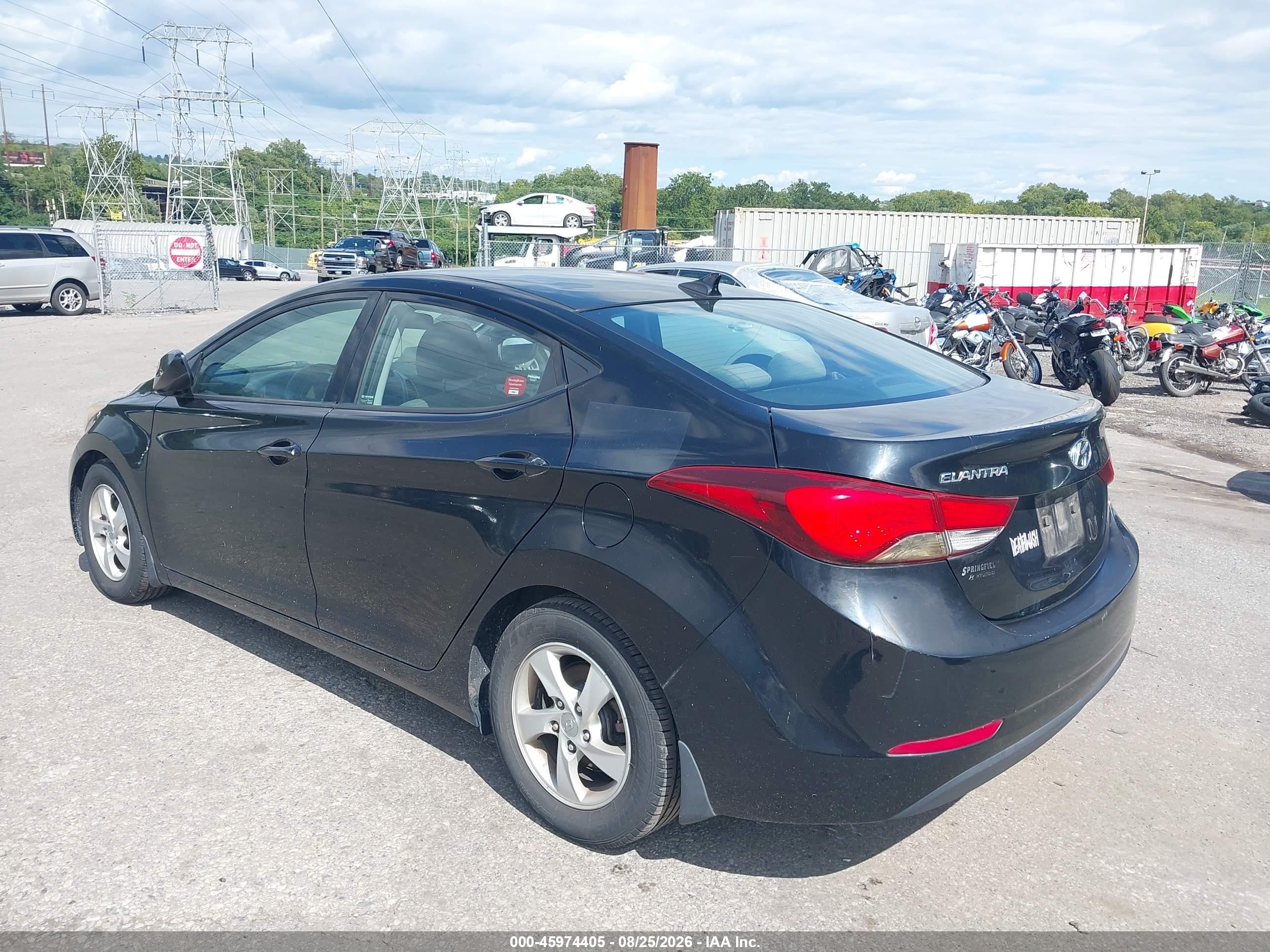 2015 Hyundai Elantra Se Black vin: KMHDH4AE9FU310219