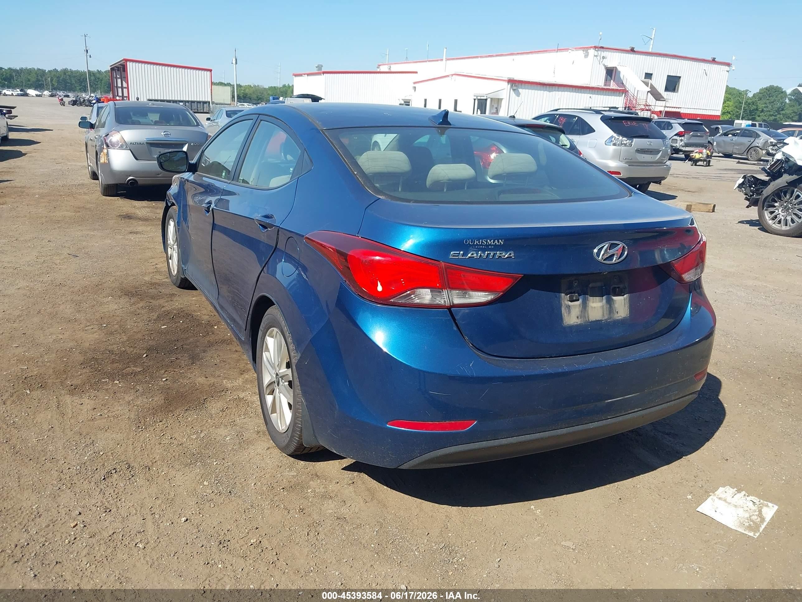 2015 Hyundai Elantra Se Blue vin: KMHDH4AE9FU320930