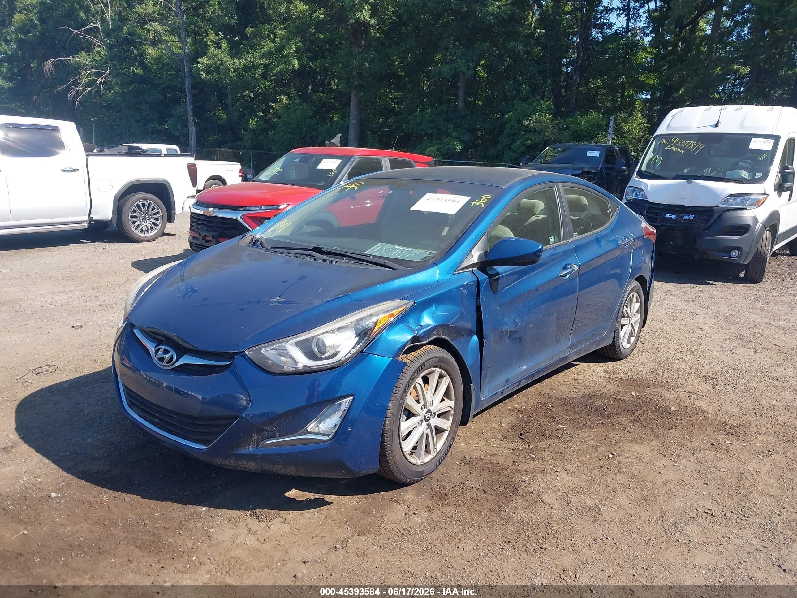 2015 Hyundai Elantra Se Blue vin: KMHDH4AE9FU320930