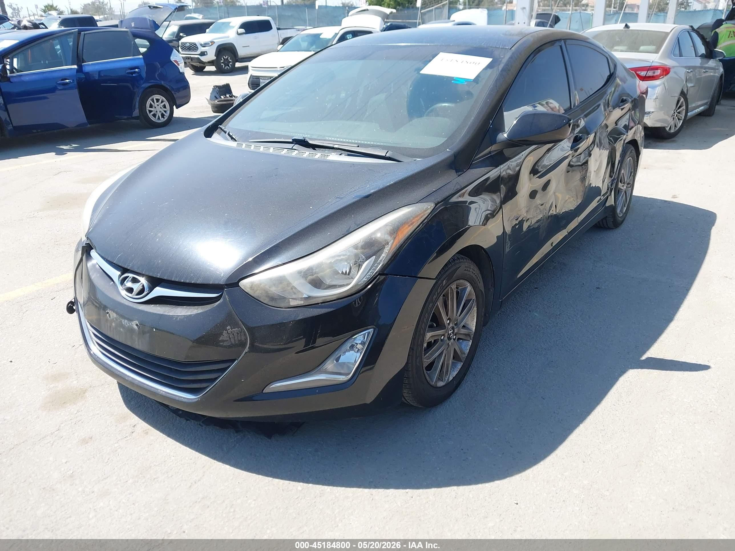 2015 Hyundai Elantra Se Black vin: KMHDH4AE9FU352700