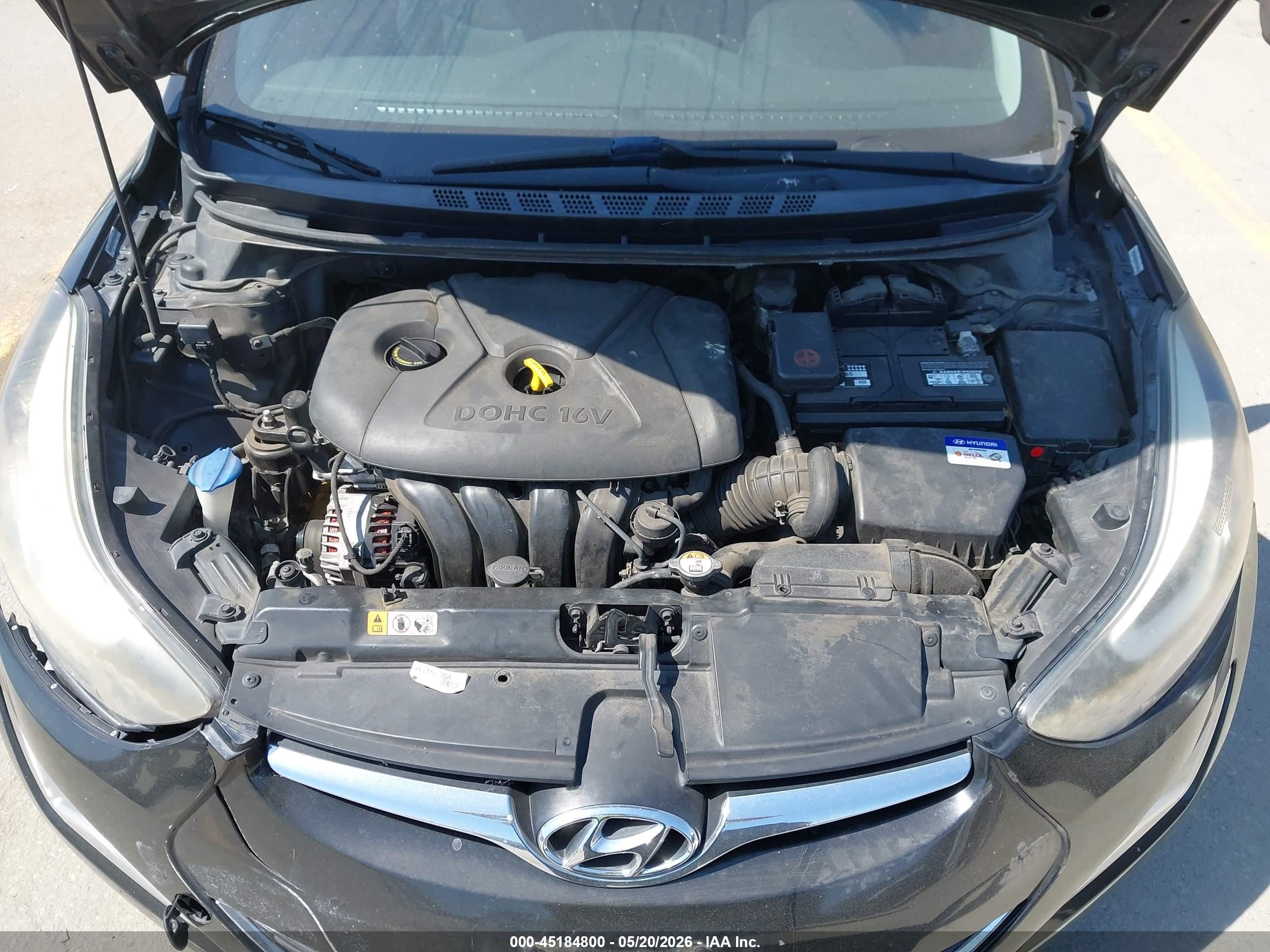 2015 Hyundai Elantra Se Black vin: KMHDH4AE9FU352700
