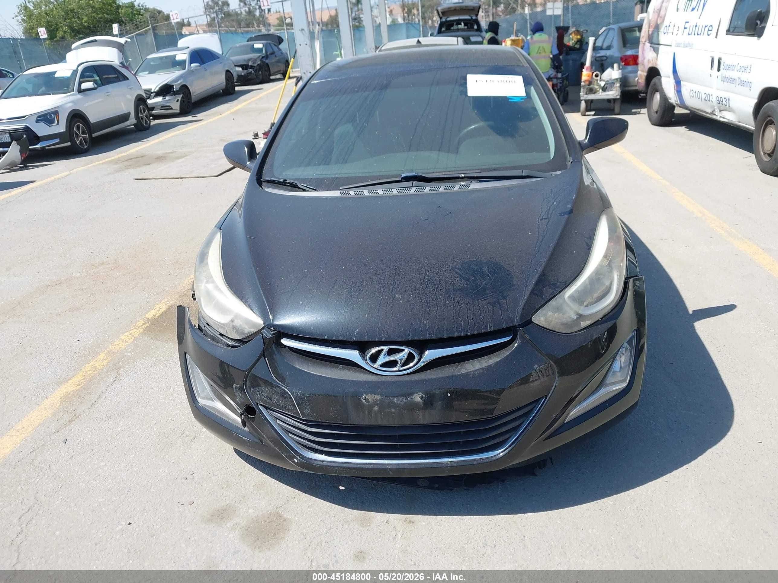 2015 Hyundai Elantra Se Black vin: KMHDH4AE9FU352700