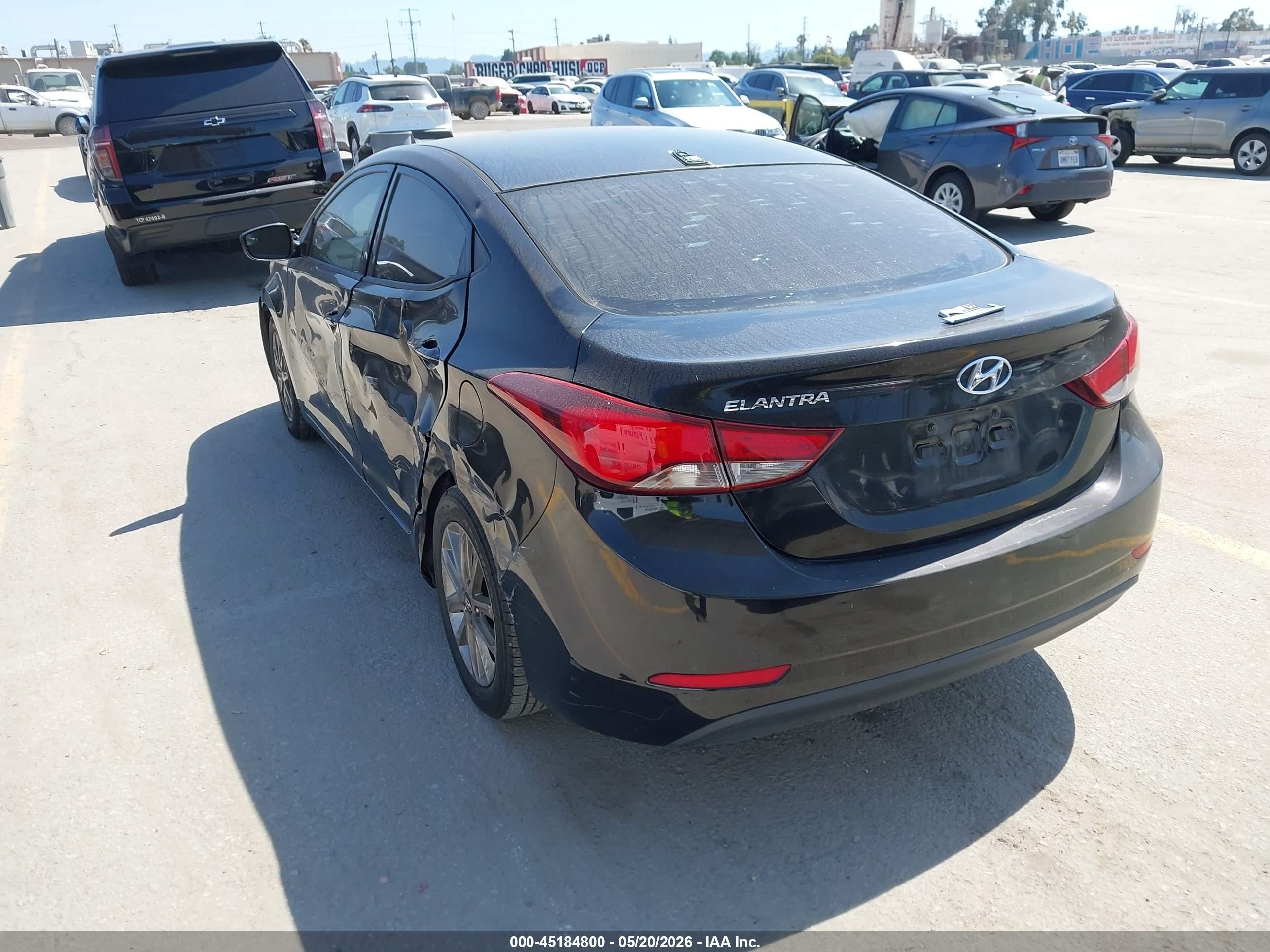 2015 Hyundai Elantra Se Black vin: KMHDH4AE9FU352700