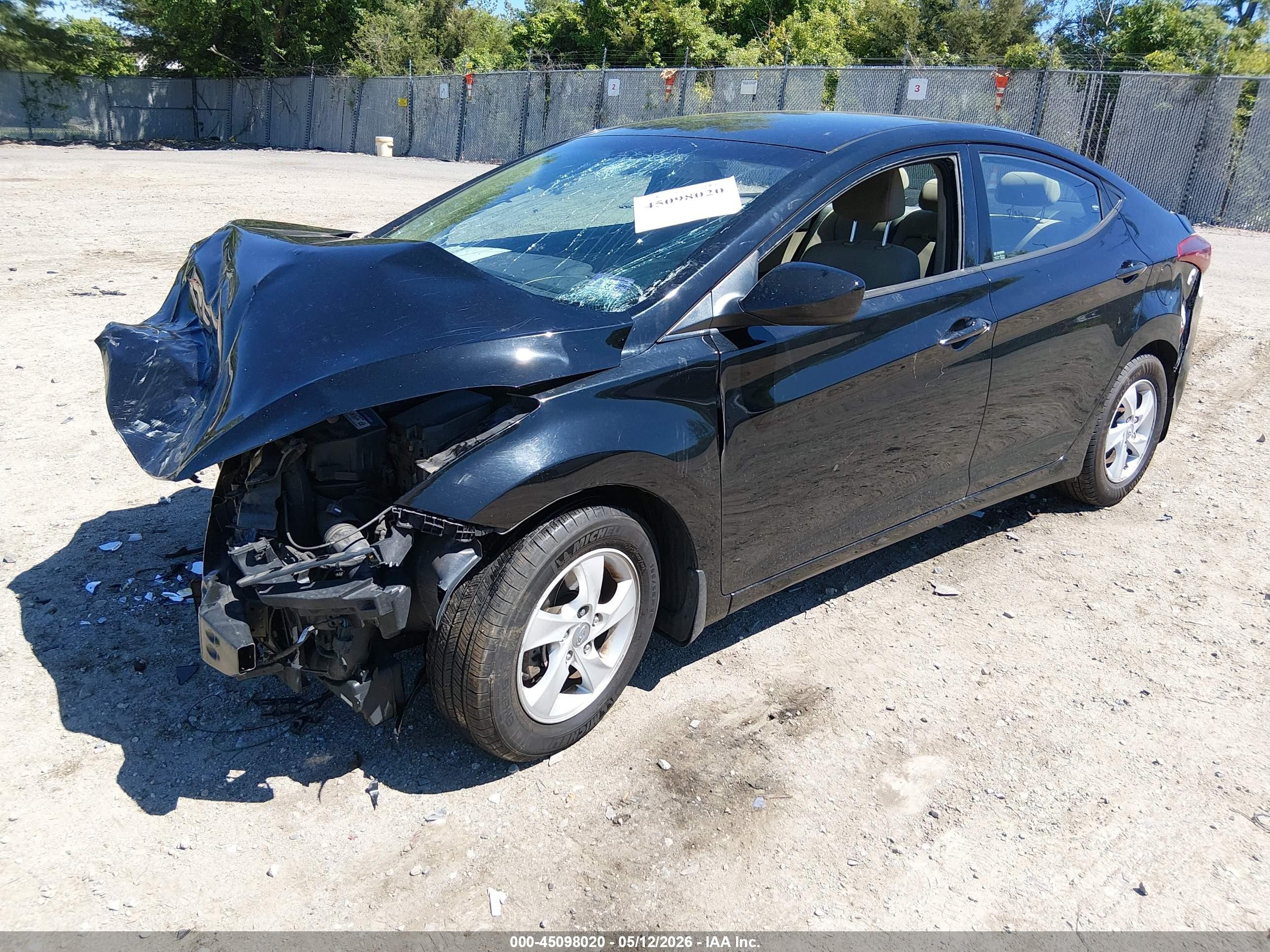 2015 Hyundai Elantra Se Black vin: KMHDH4AE9FU354639