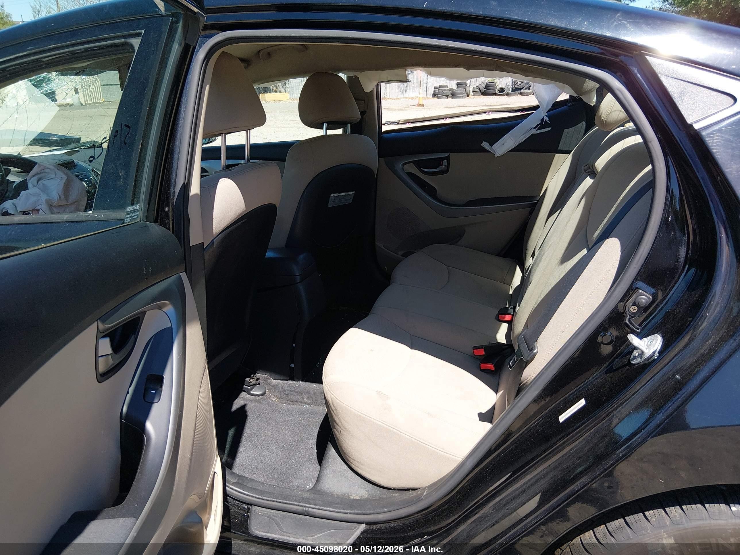 2015 Hyundai Elantra Se Black vin: KMHDH4AE9FU354639