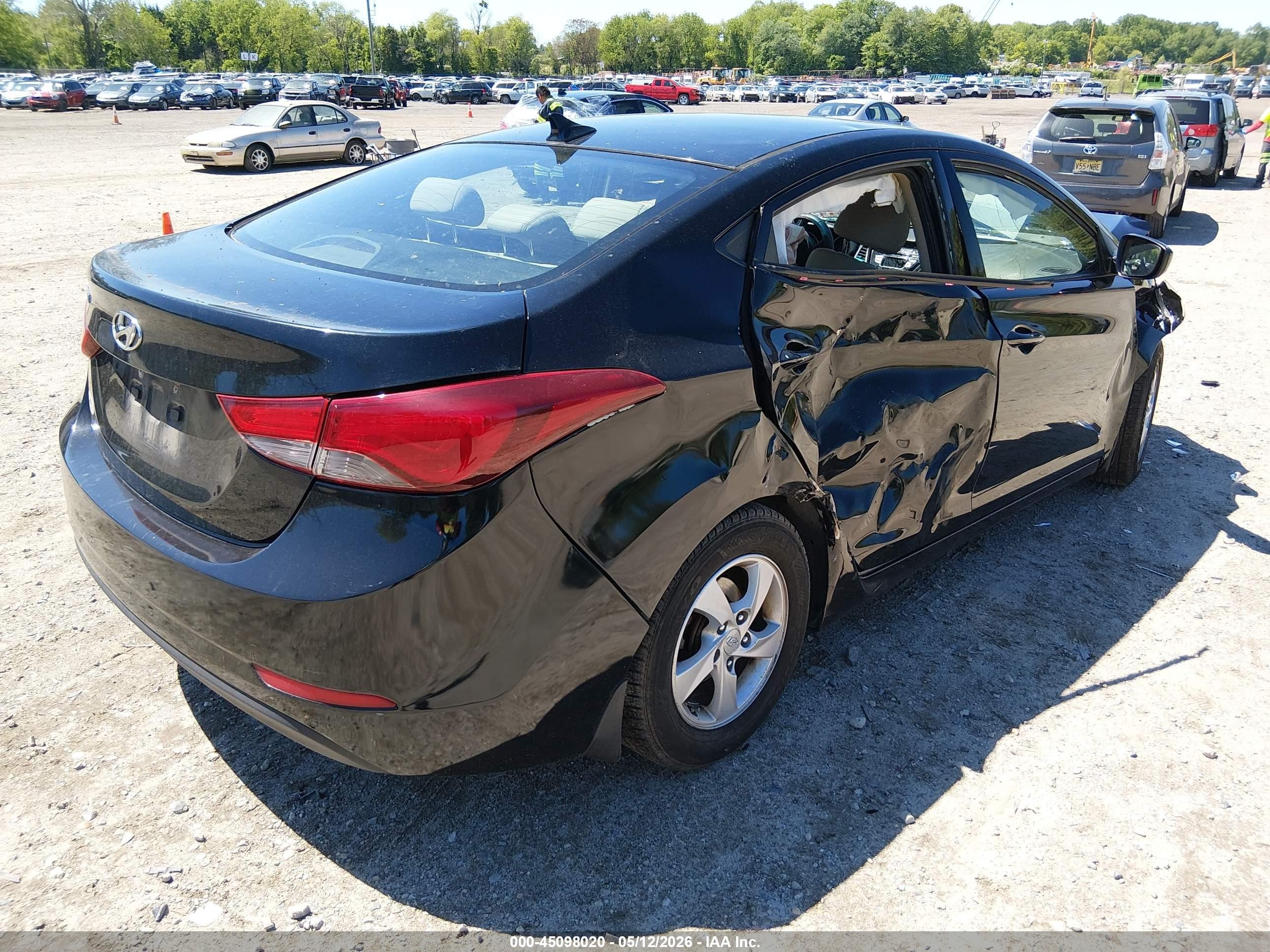 2015 Hyundai Elantra Se Black vin: KMHDH4AE9FU354639