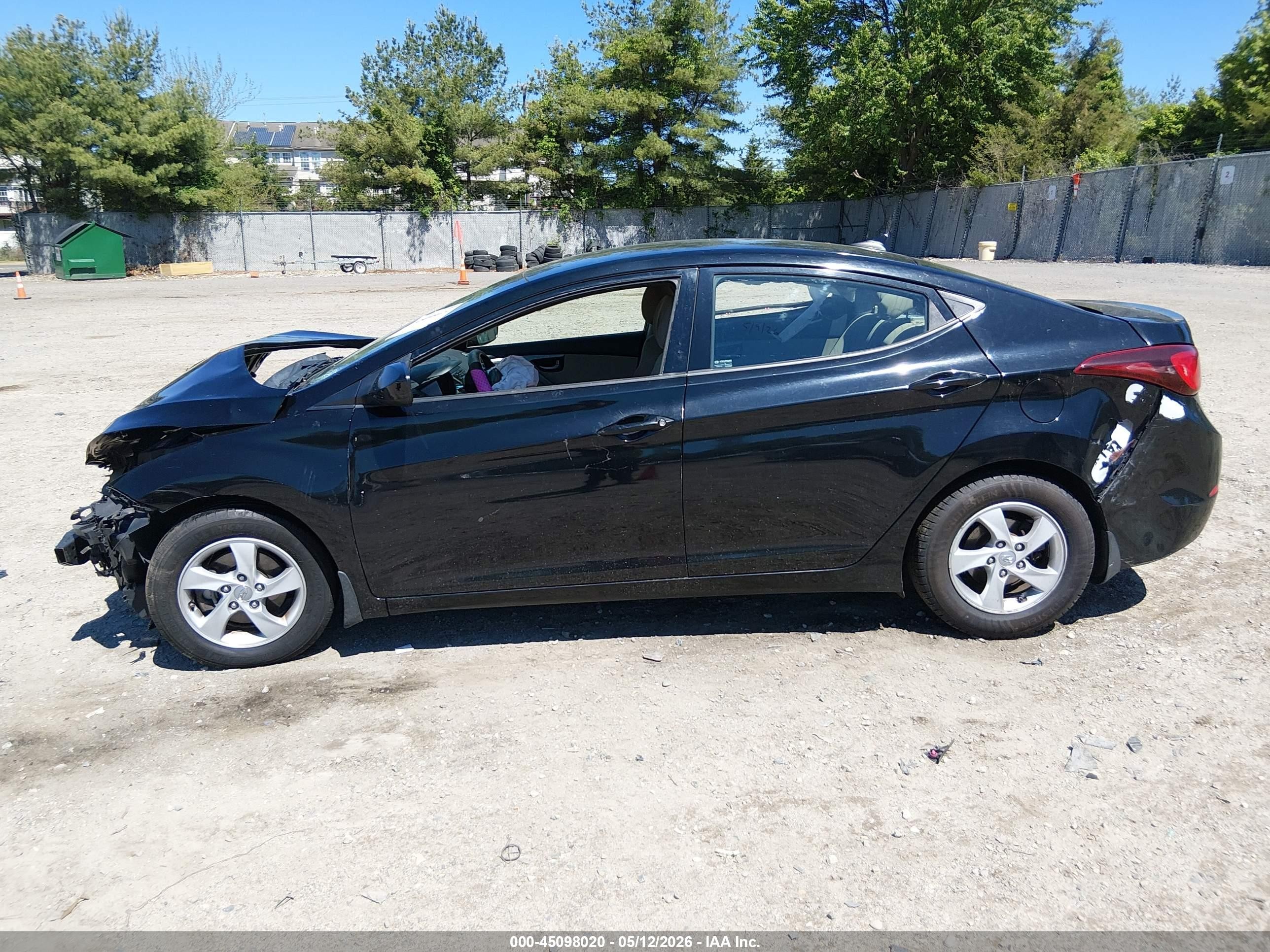 2015 Hyundai Elantra Se Black vin: KMHDH4AE9FU354639