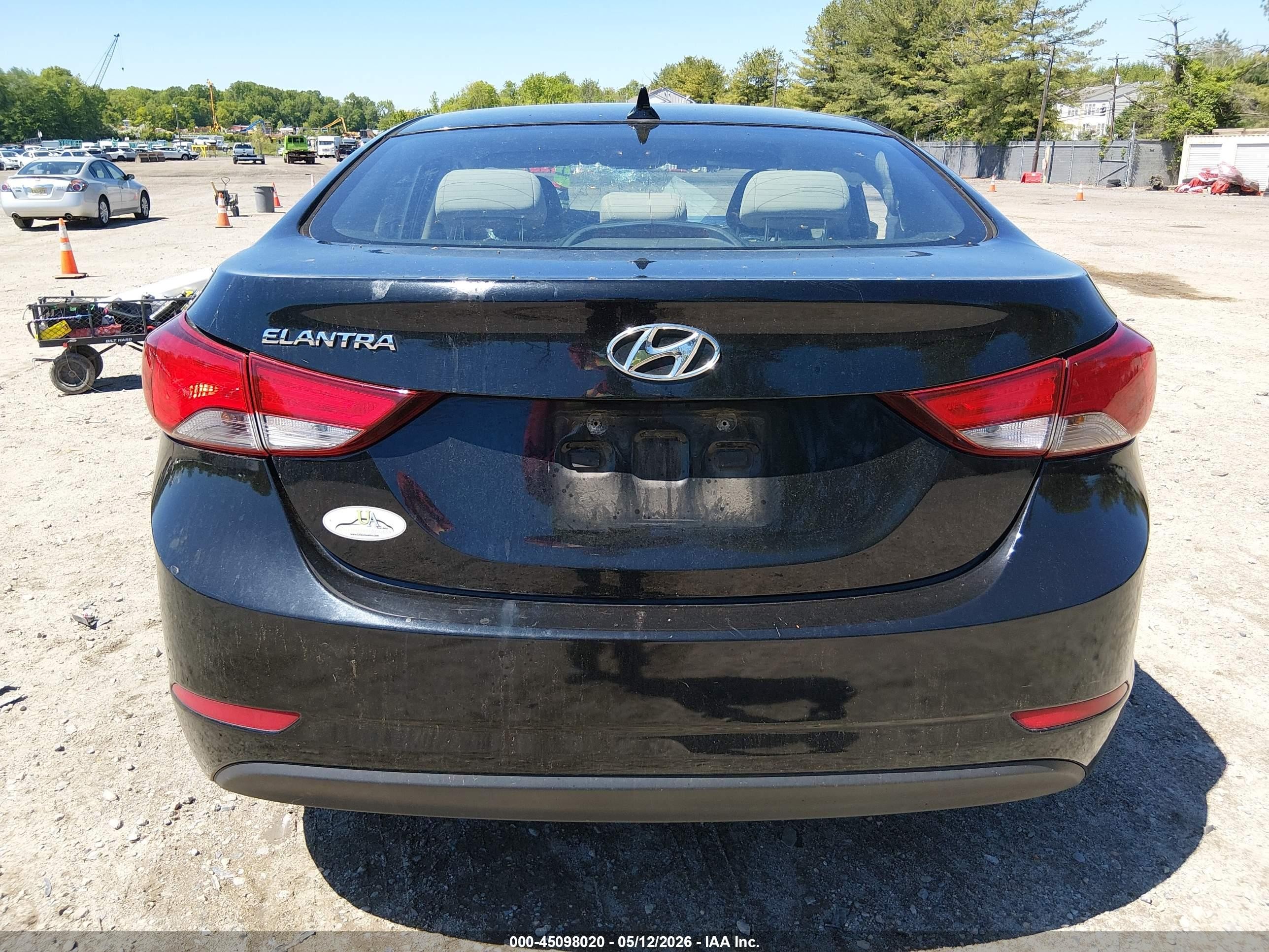 2015 Hyundai Elantra Se Black vin: KMHDH4AE9FU354639