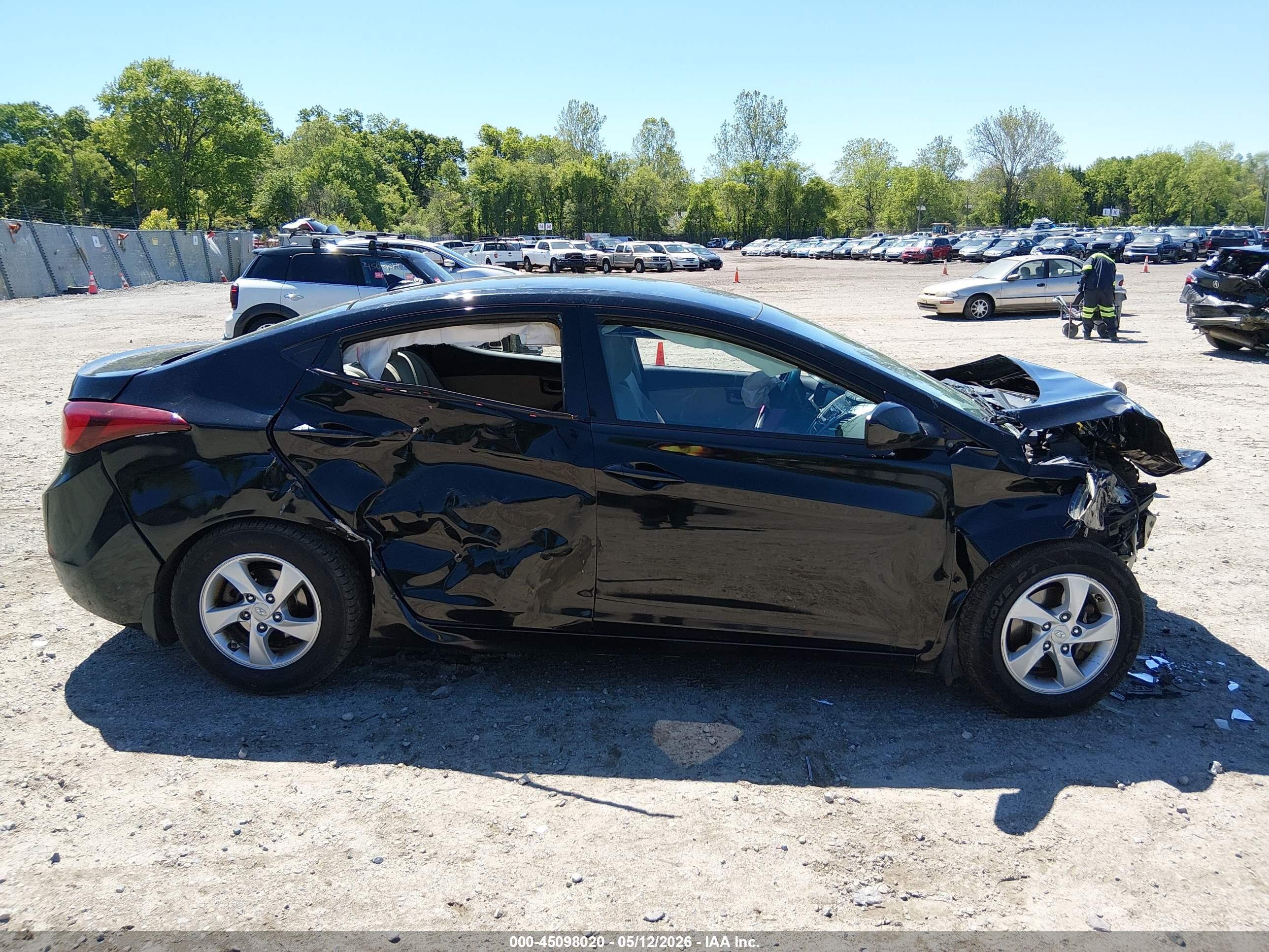 2015 Hyundai Elantra Se Black vin: KMHDH4AE9FU354639
