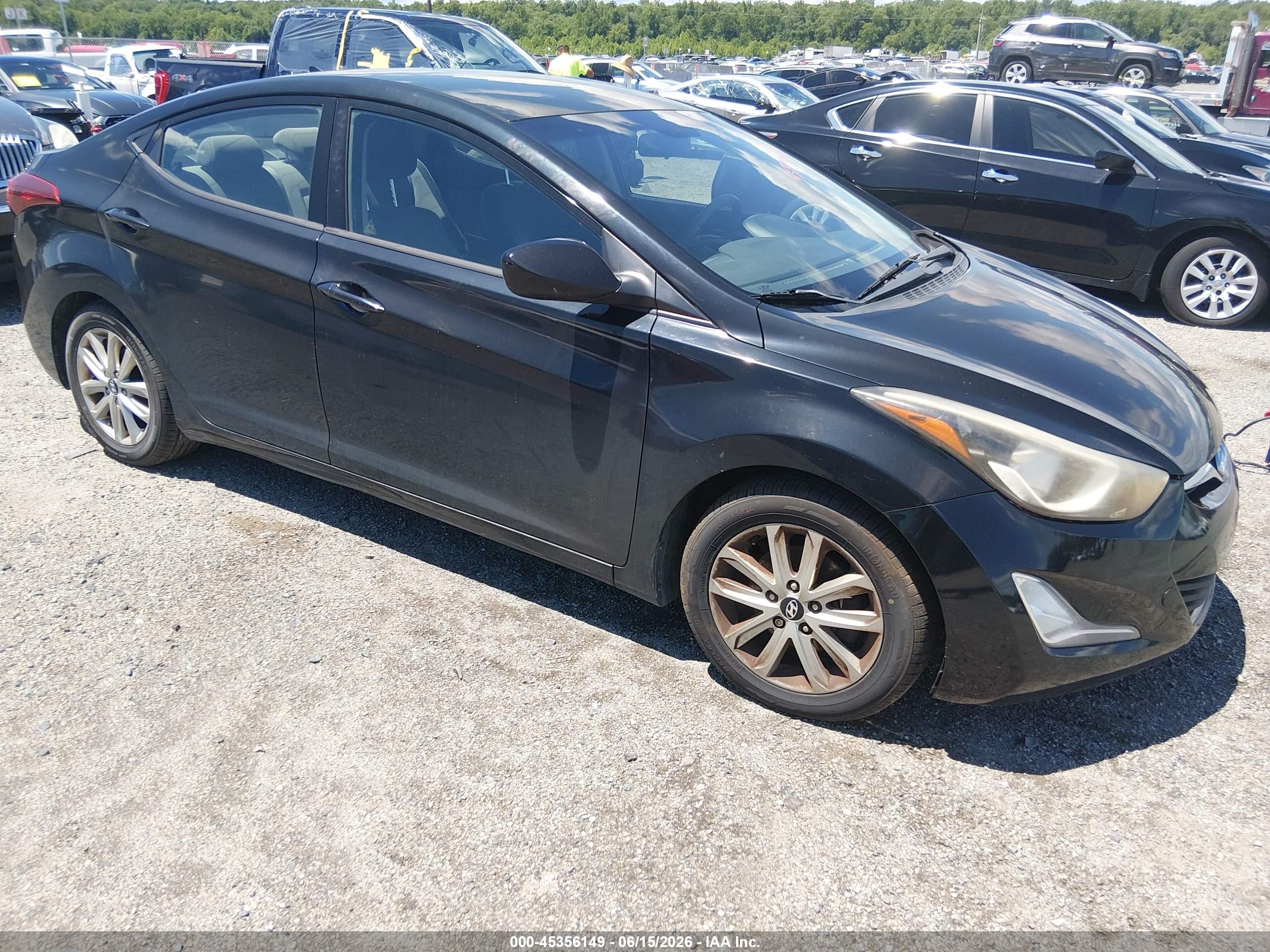 2015 Hyundai Elantra Se Black vin: KMHDH4AE9FU355449