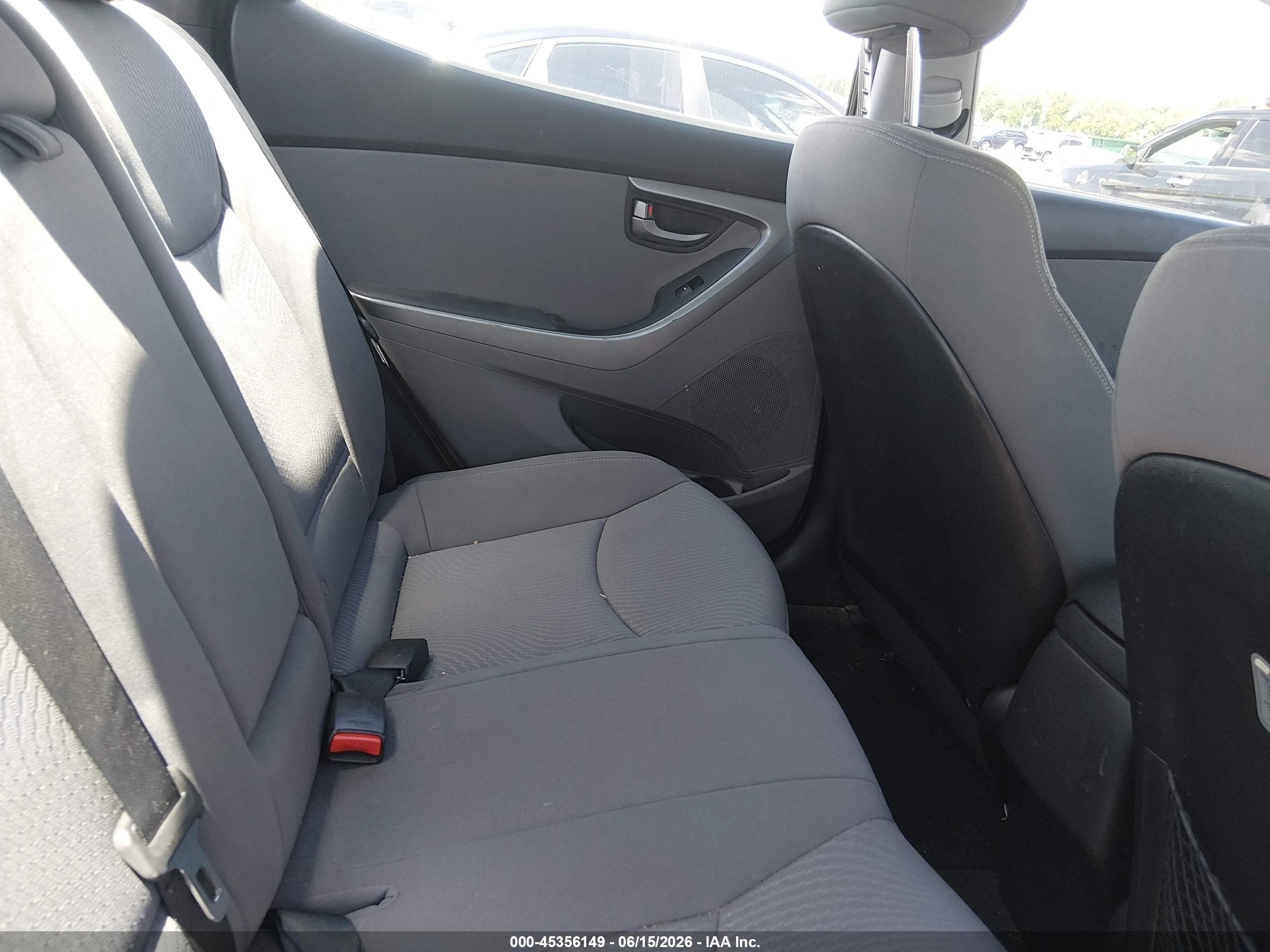 2015 Hyundai Elantra Se Black vin: KMHDH4AE9FU355449