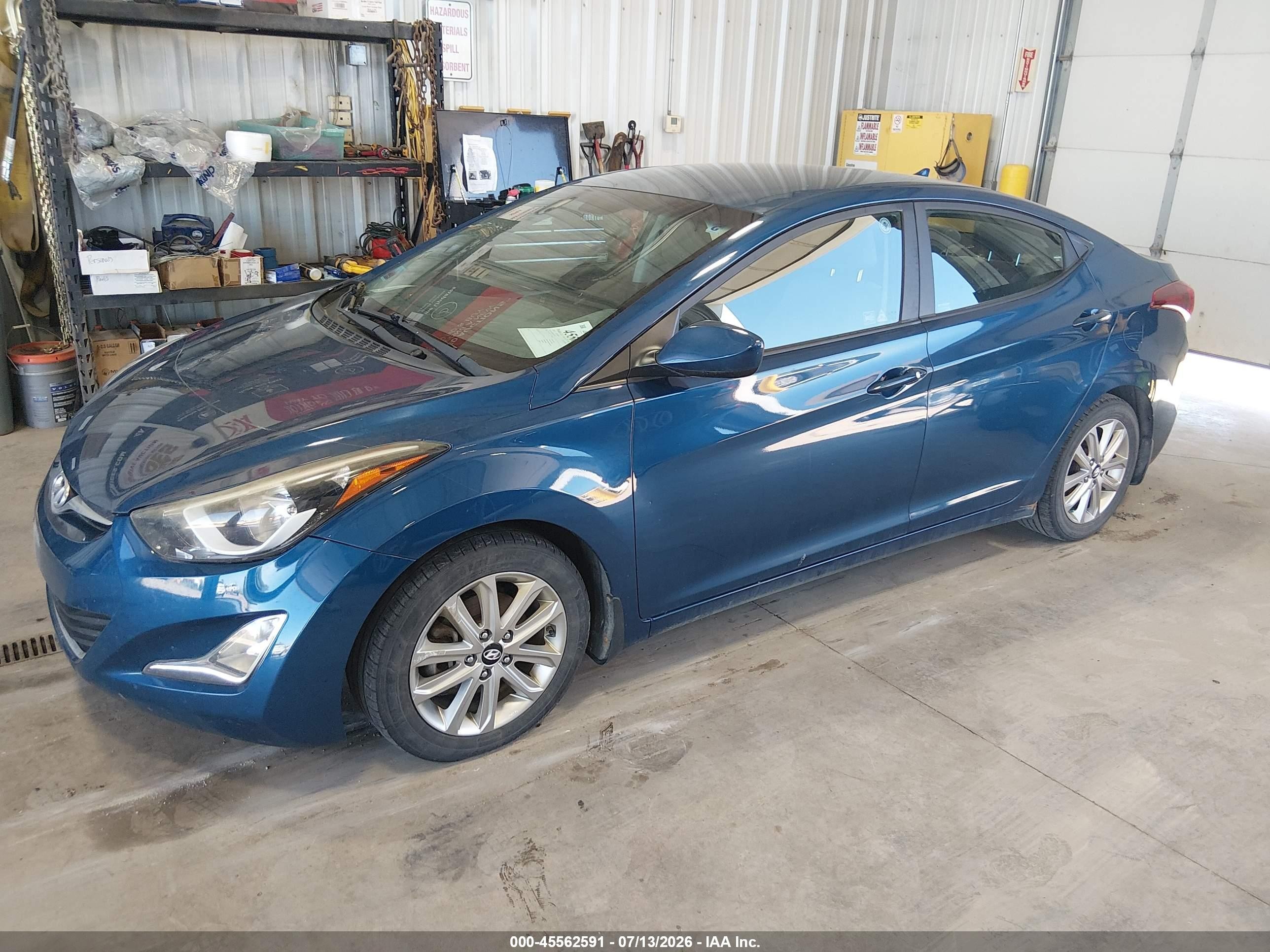 2015 Hyundai Elantra Se Blue vin: KMHDH4AE9FU360232