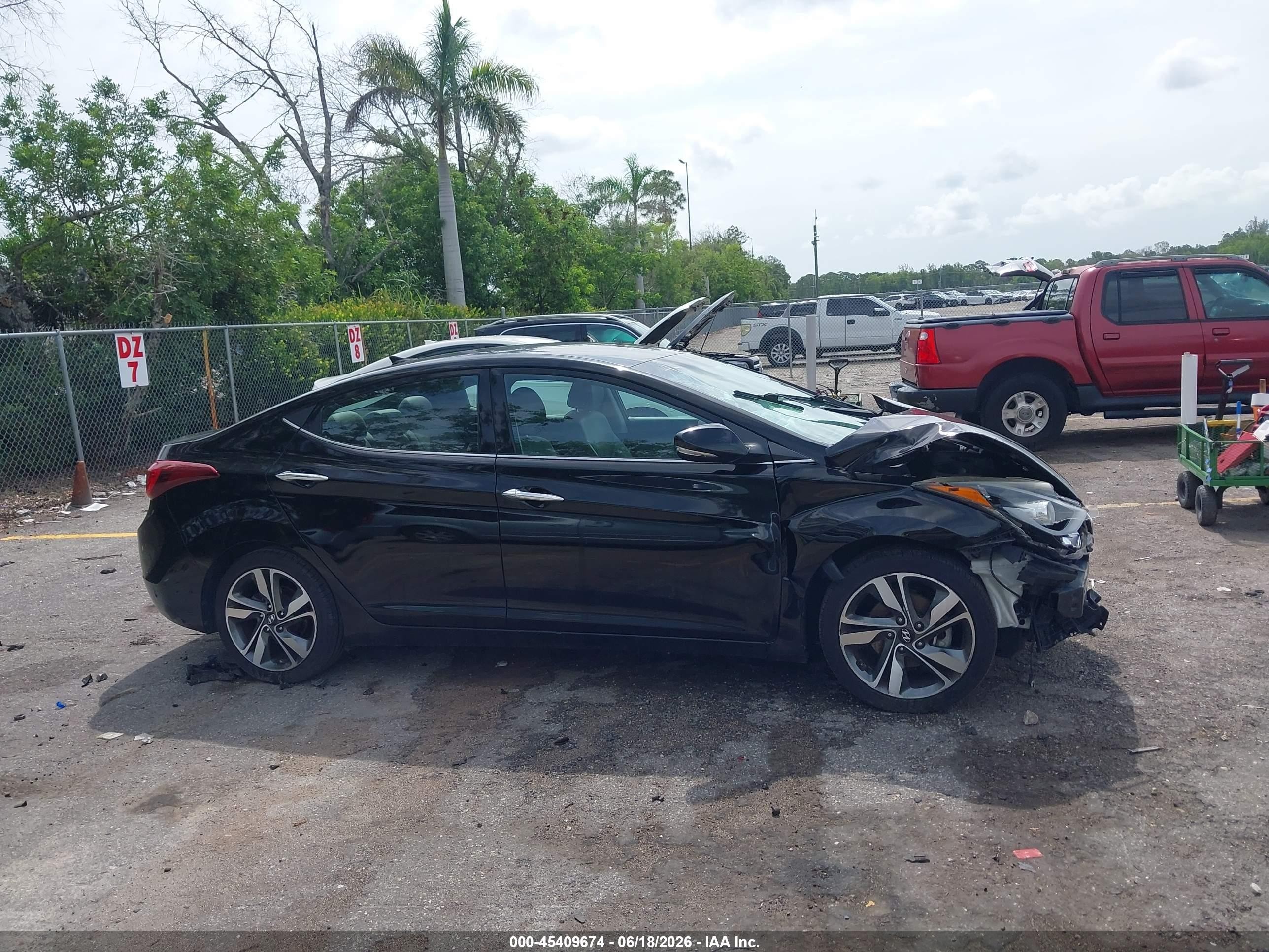 2015 Hyundai Elantra Limited Black vin: KMHDH4AE9FU370551