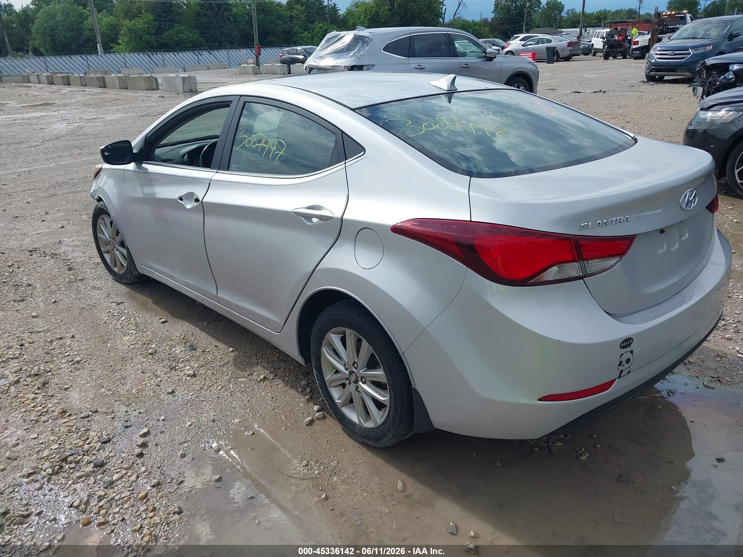 2015 Hyundai Elantra Se Silver vin: KMHDH4AE9FU437696