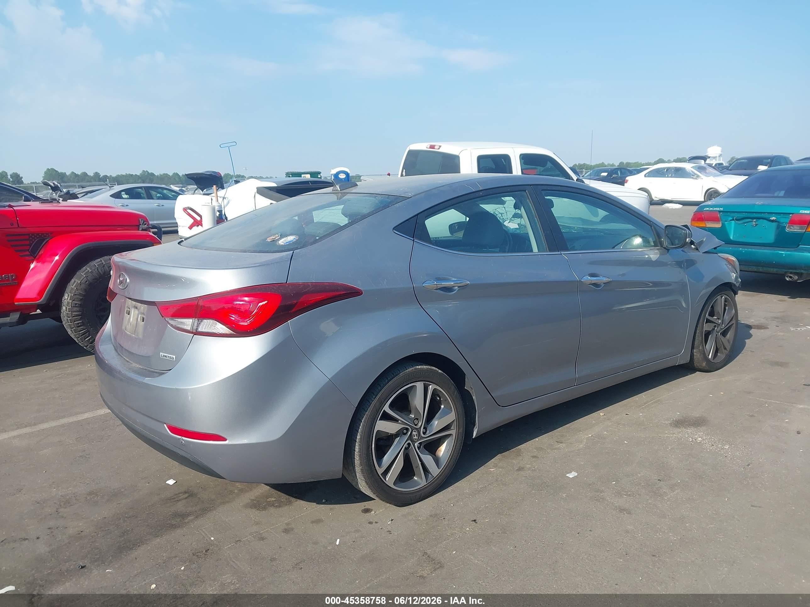 2015 Hyundai Elantra Limited Silver vin: KMHDH4AE9FU456152