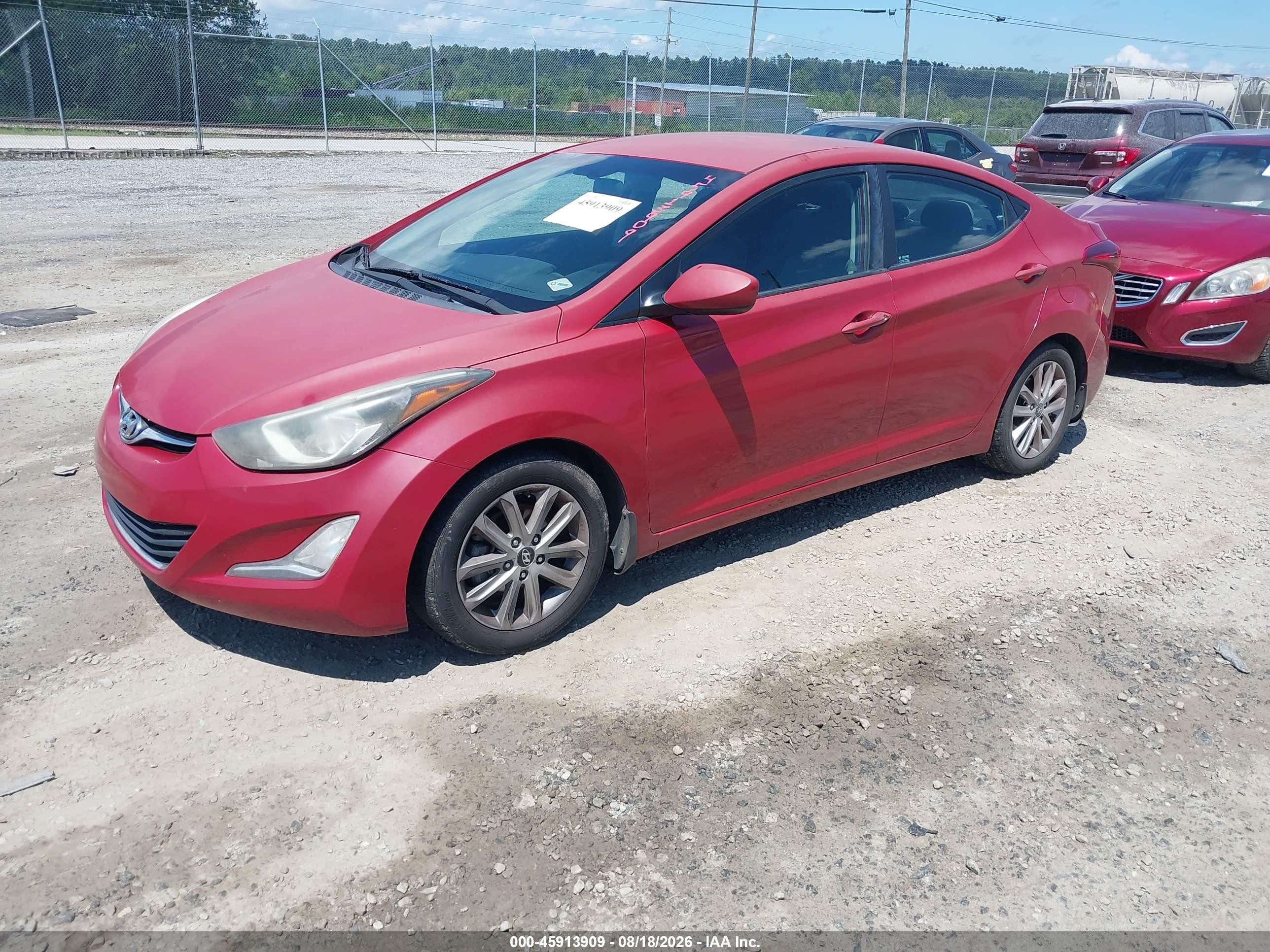 2015 Hyundai Elantra Se Red vin: KMHDH4AE0FU377467