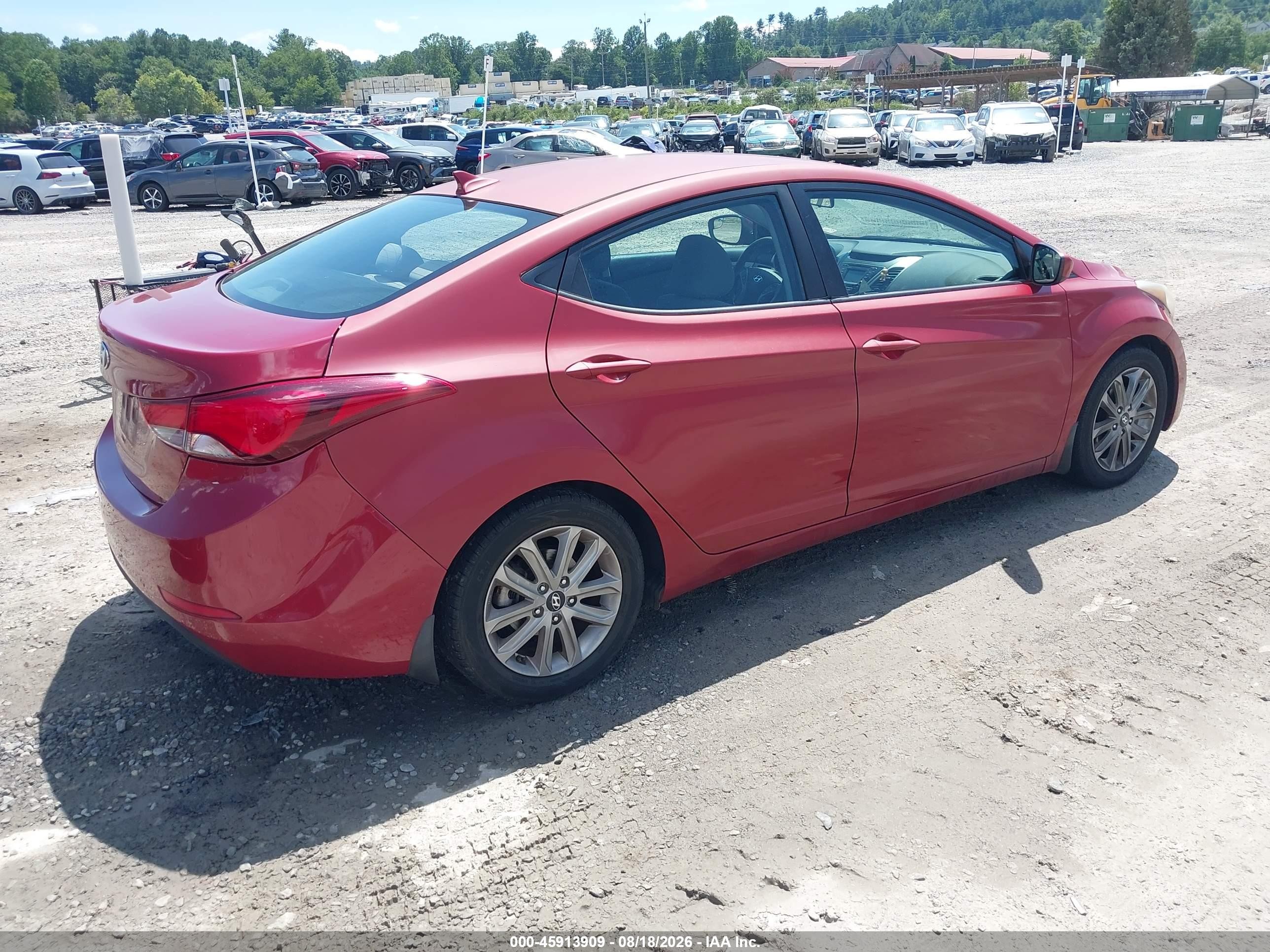 2015 Hyundai Elantra Se Red vin: KMHDH4AE0FU377467