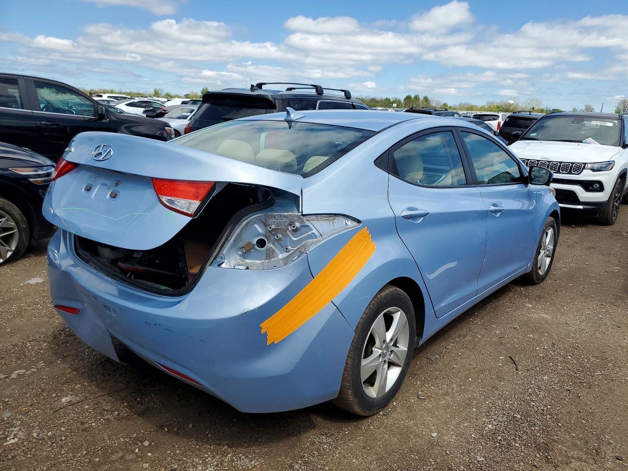 2011 Hyundai Elantra Gls Blue vin: KMHDH4AEXBU101646