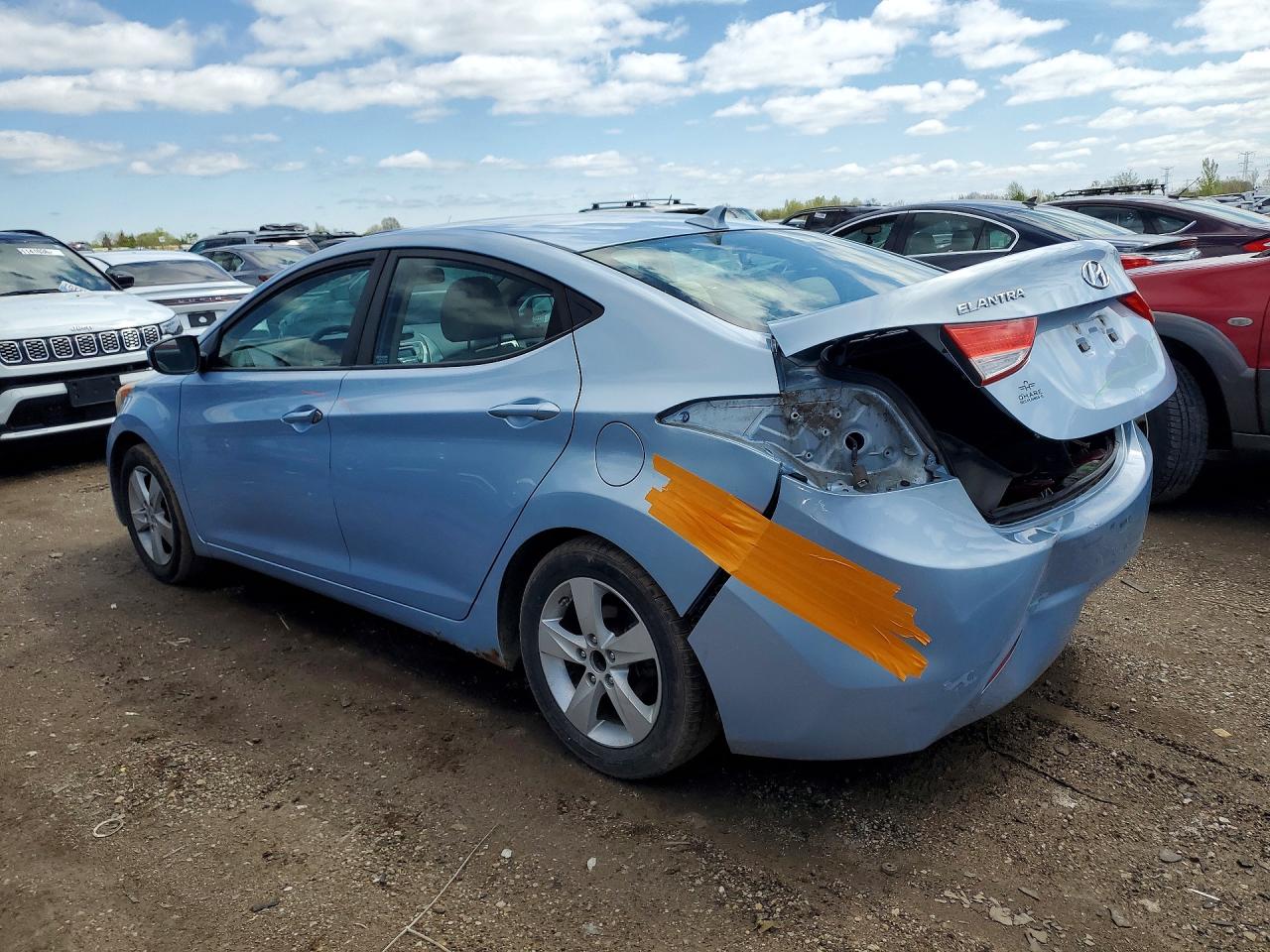 2011 Hyundai Elantra Gls Blue vin: KMHDH4AEXBU101646