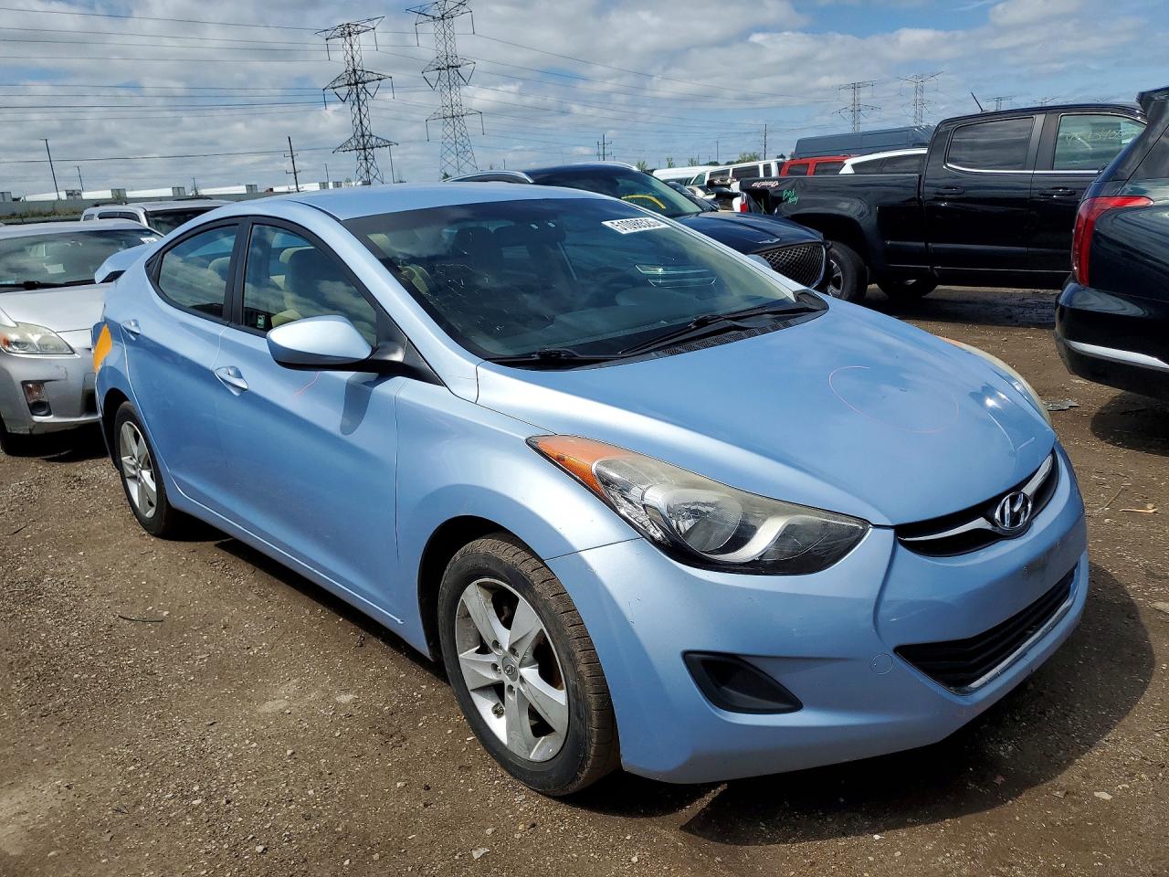 2011 Hyundai Elantra Gls Blue vin: KMHDH4AEXBU101646