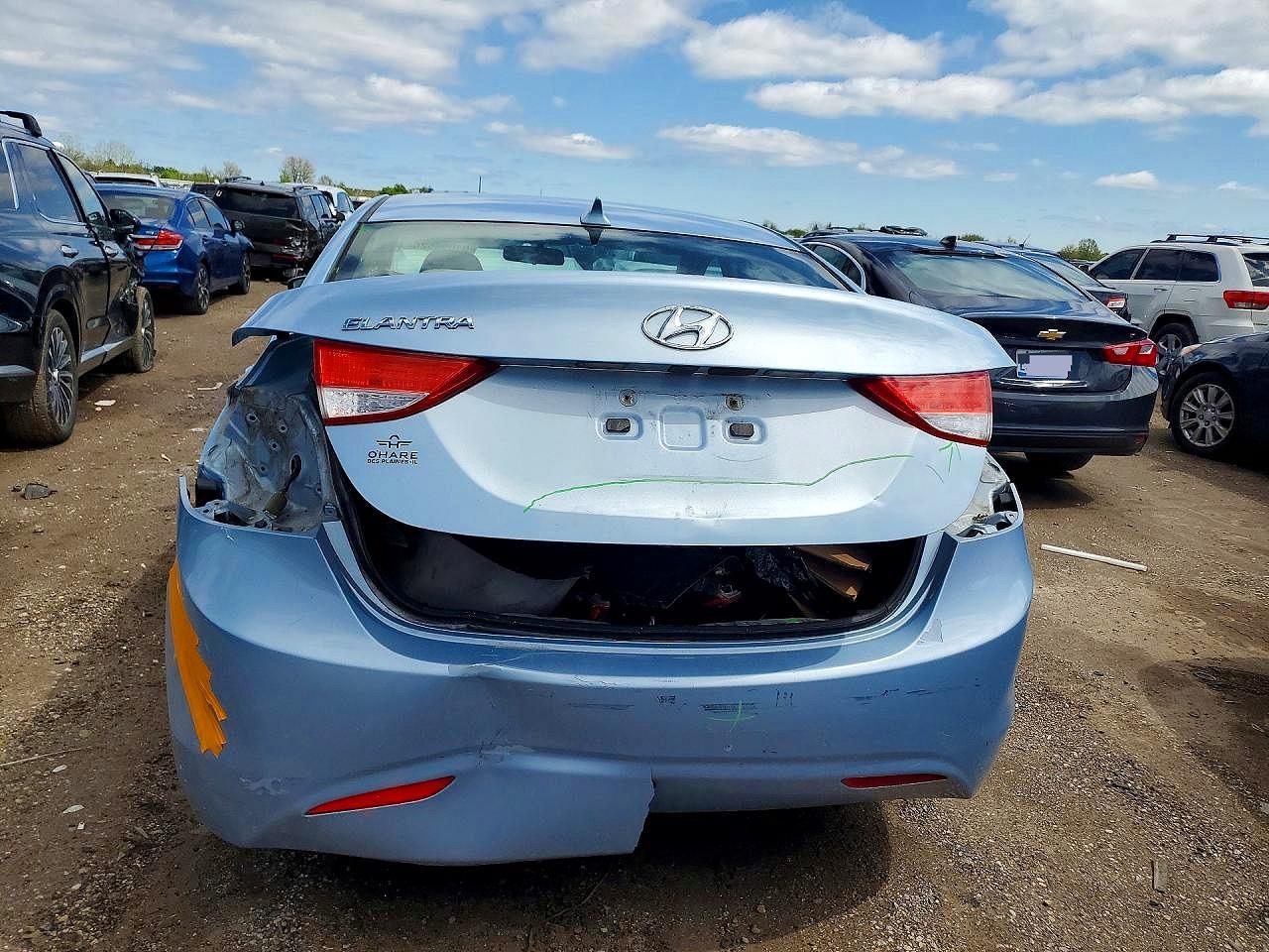 2011 Hyundai Elantra Gls Blue vin: KMHDH4AEXBU101646