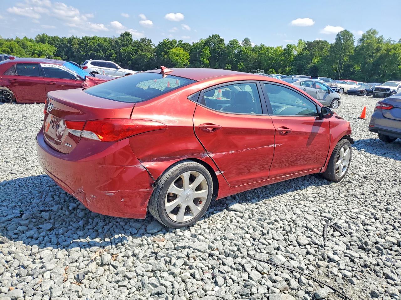 2011 Hyundai Elantra Limited Красный vin: KMHDH4AEXBU104529