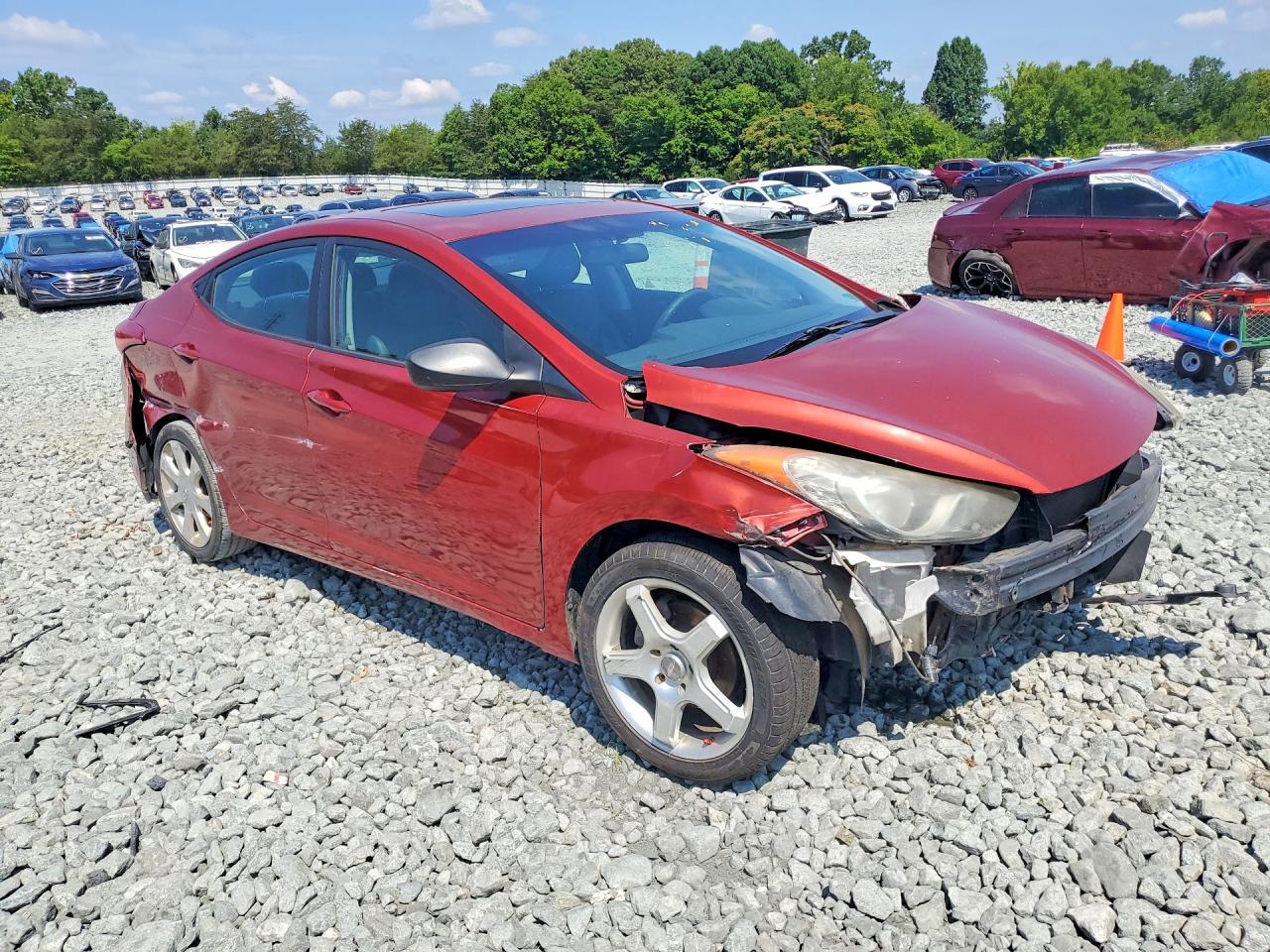 2011 Hyundai Elantra Limited Красный vin: KMHDH4AEXBU104529