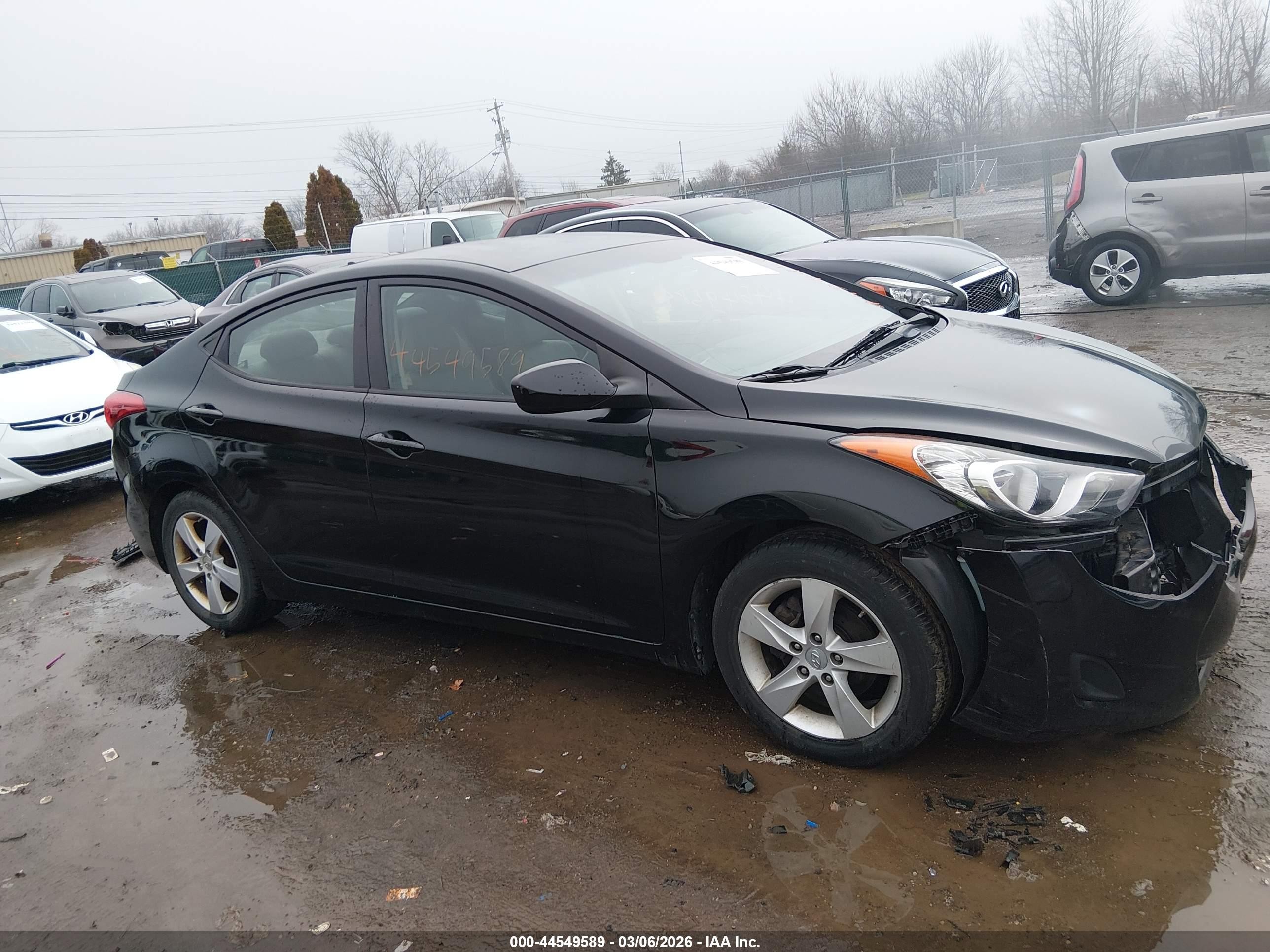 2011 Hyundai Elantra Gls (ulsan Plant) Черный vin: KMHDH4AEXBU125204