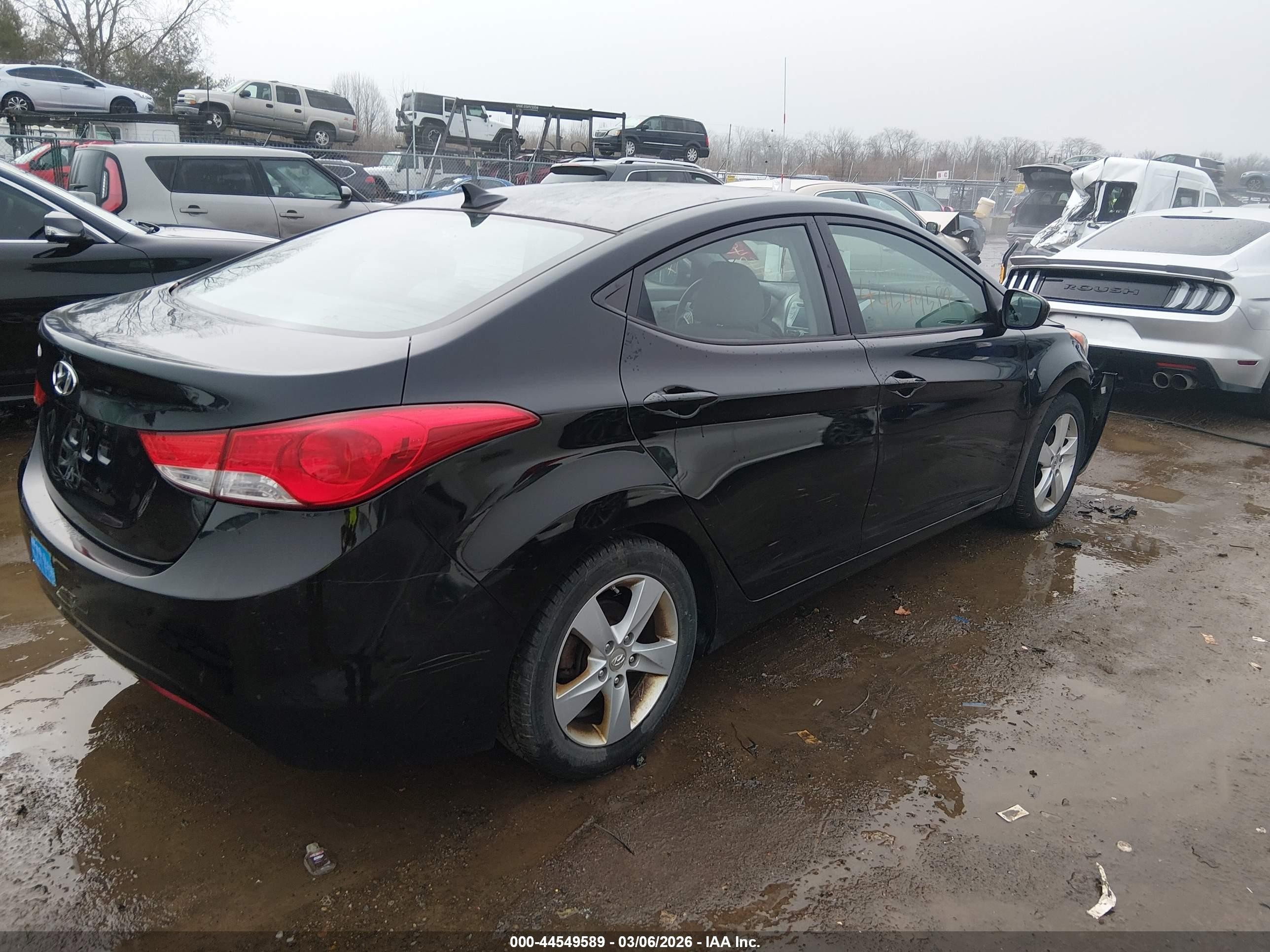 2011 Hyundai Elantra Gls (ulsan Plant) Черный vin: KMHDH4AEXBU125204