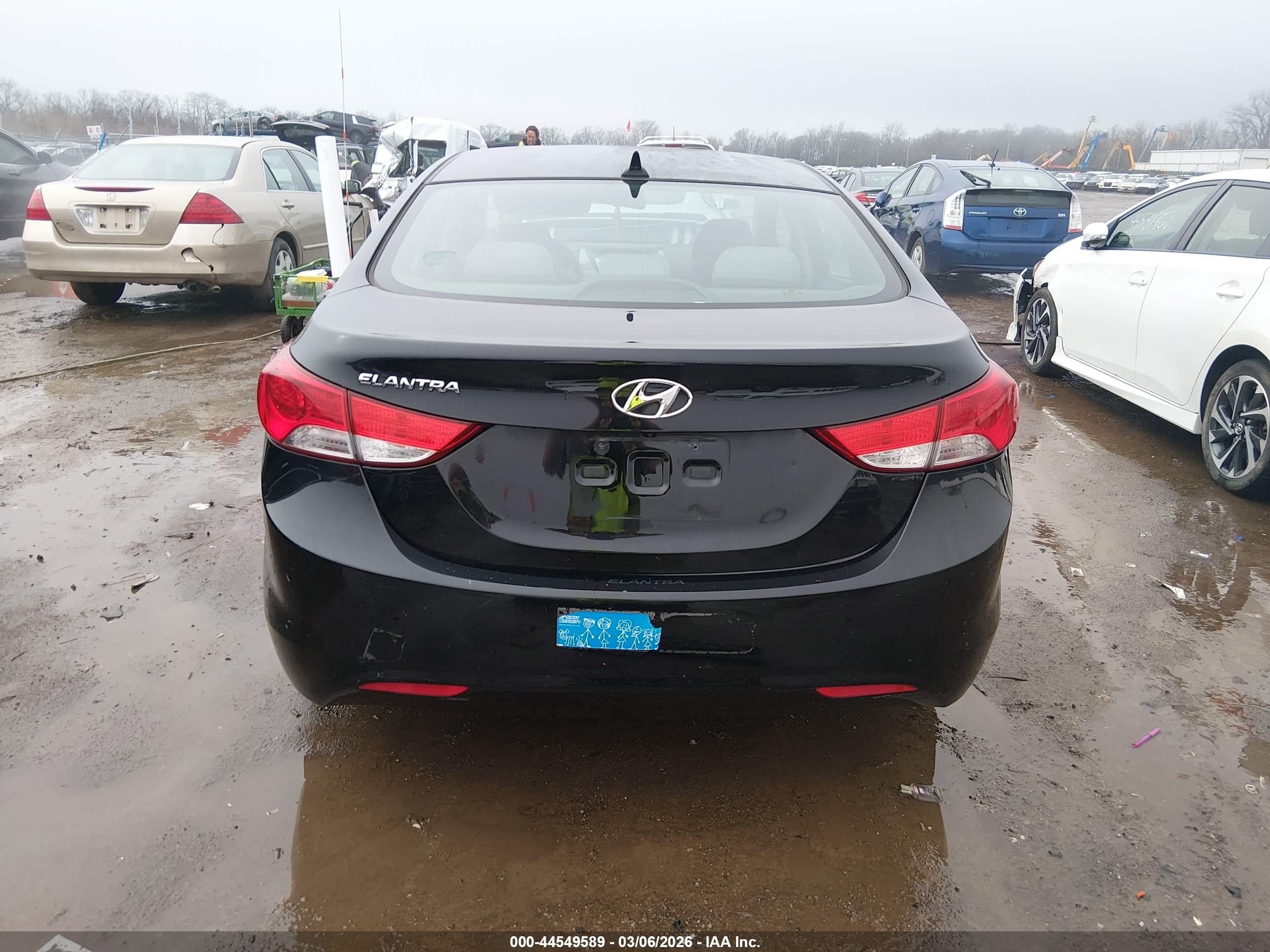 2011 Hyundai Elantra Gls (ulsan Plant) Черный vin: KMHDH4AEXBU125204