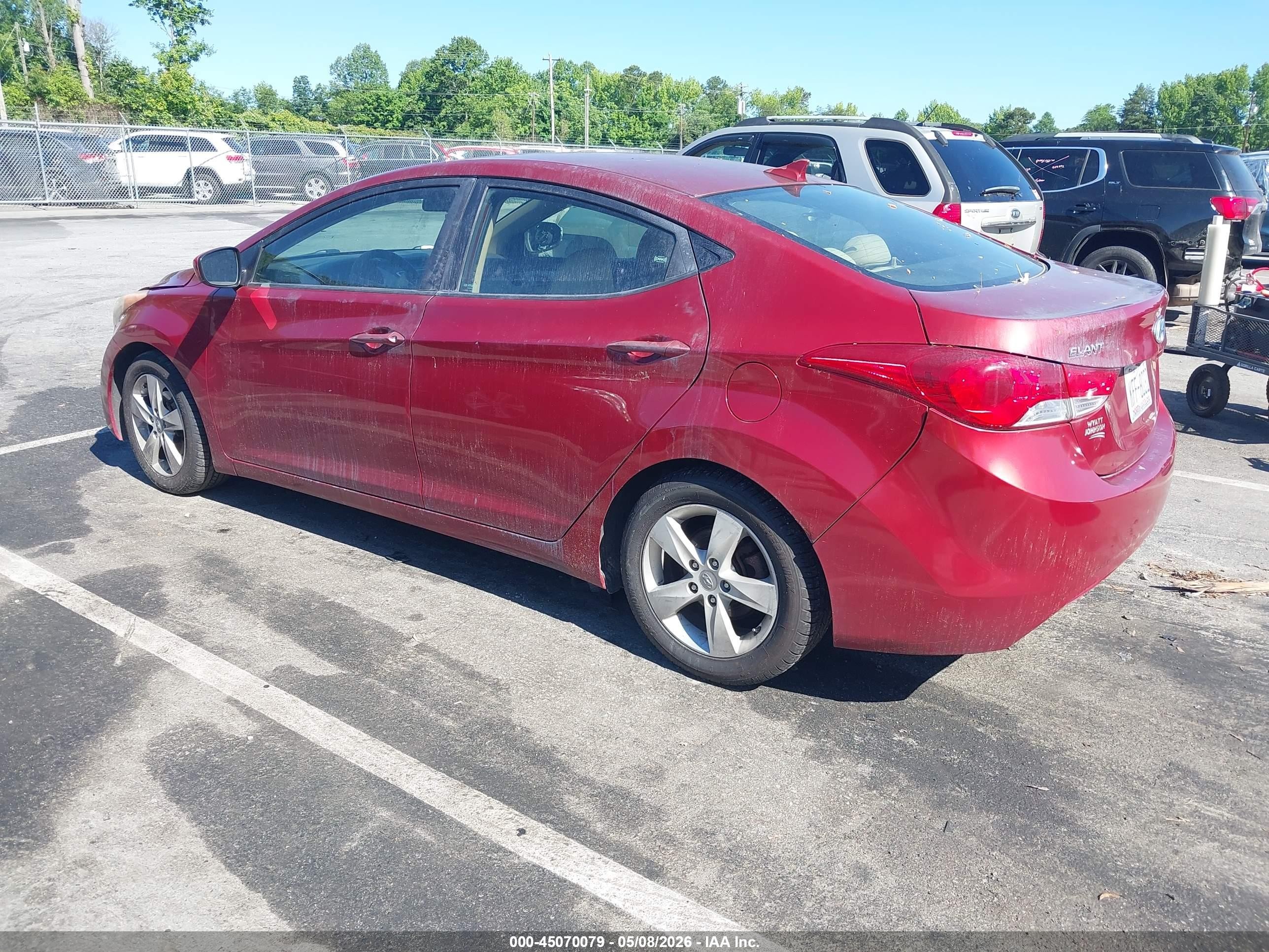 2011 Hyundai Elantra Gls (ulsan Plant) Red vin: KMHDH4AEXBU128460