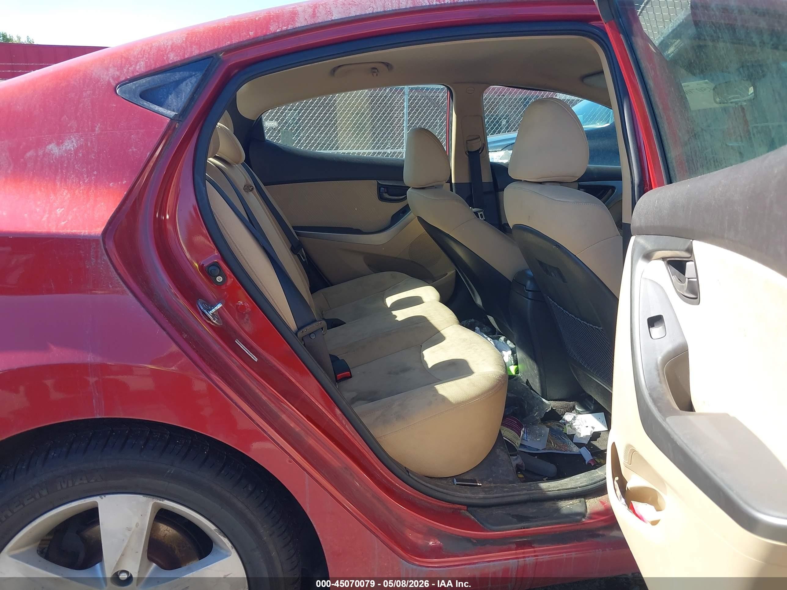 2011 Hyundai Elantra Gls (ulsan Plant) Red vin: KMHDH4AEXBU128460