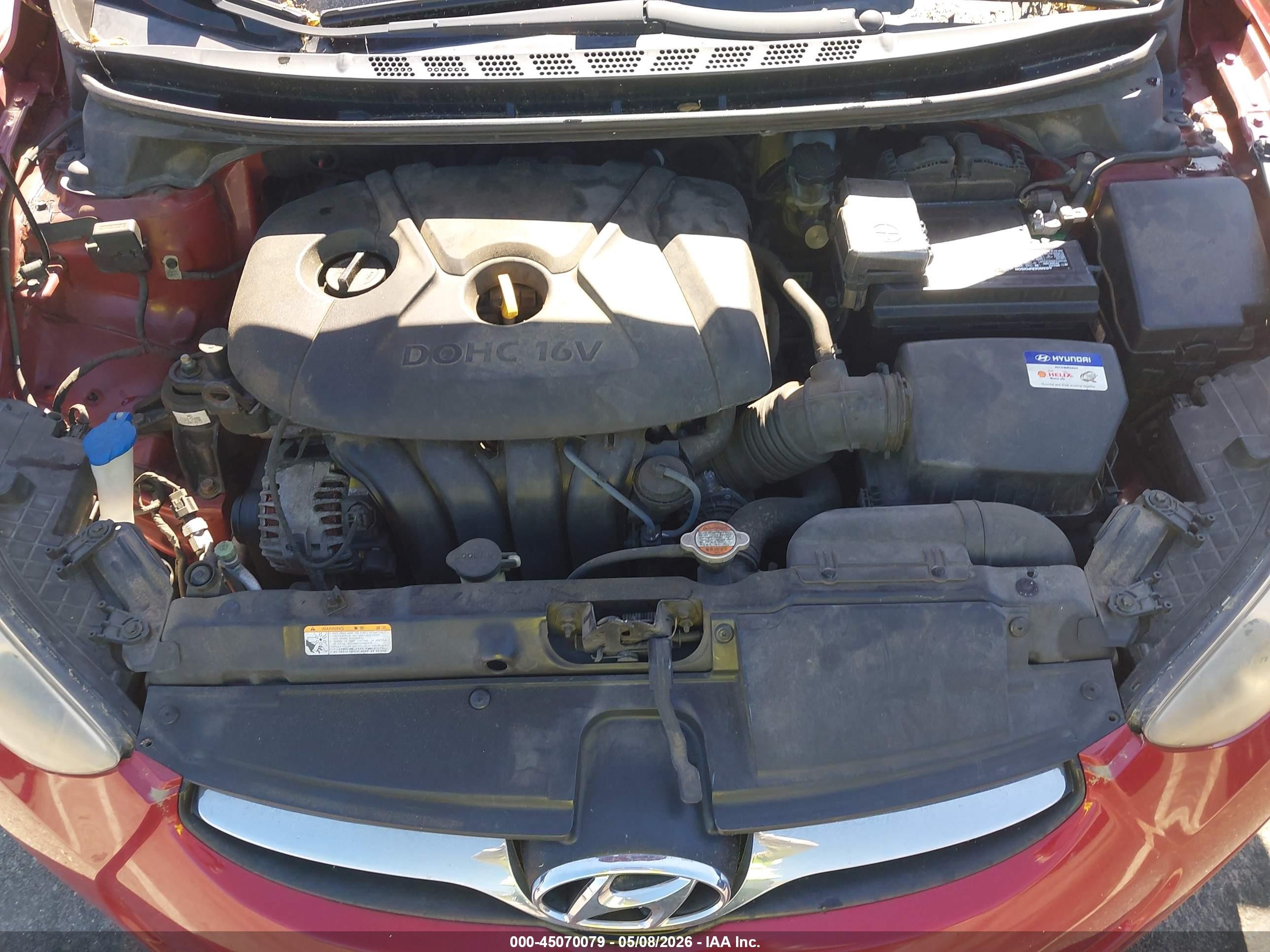 2011 Hyundai Elantra Gls (ulsan Plant) Red vin: KMHDH4AEXBU128460