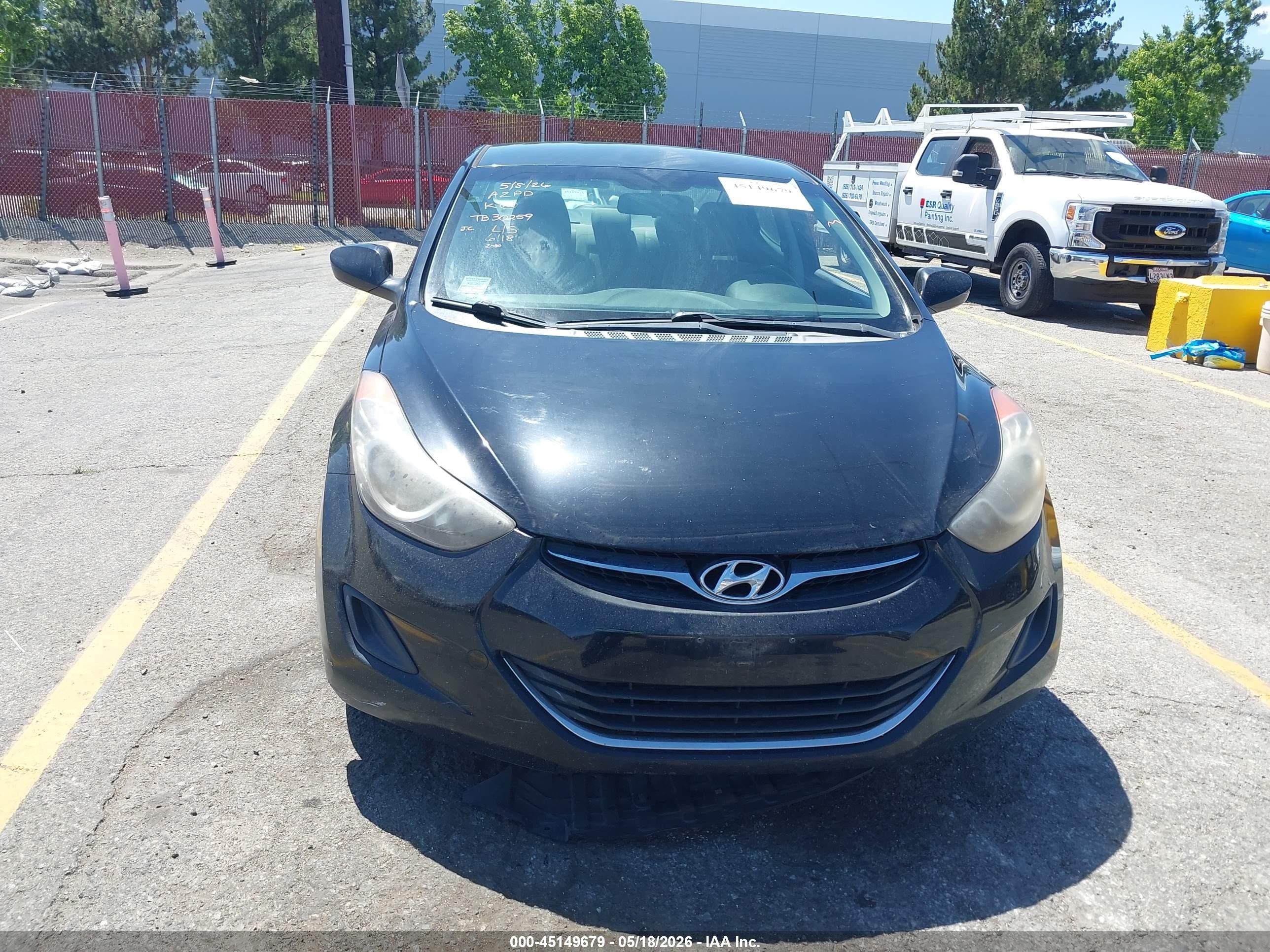 2011 Hyundai Elantra Gls (ulsan Plant) Black vin: KMHDH4AEXBU152080