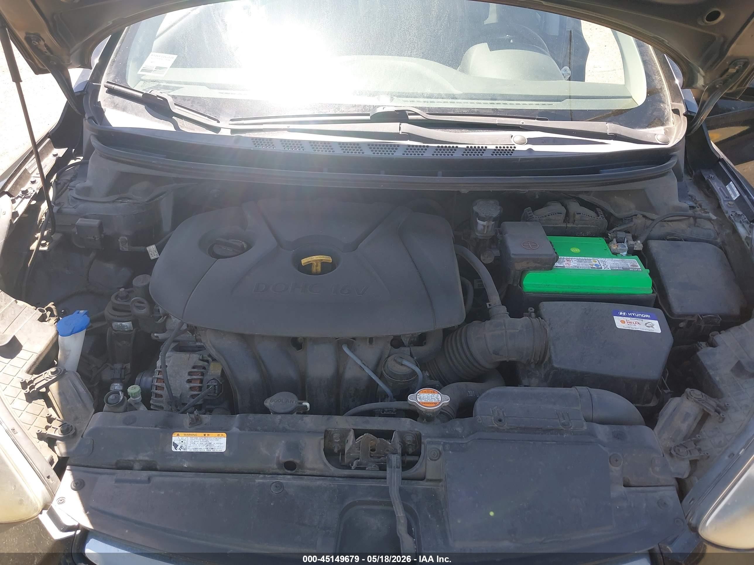 2011 Hyundai Elantra Gls (ulsan Plant) Black vin: KMHDH4AEXBU152080