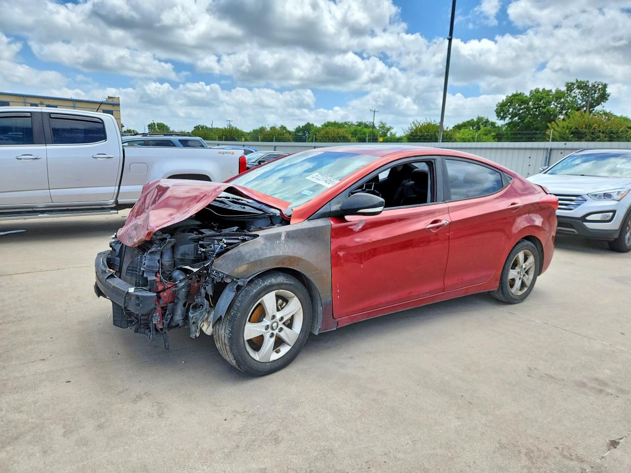 2010 Hyun Elantra Red vin: KMHDH4AEXBU156047