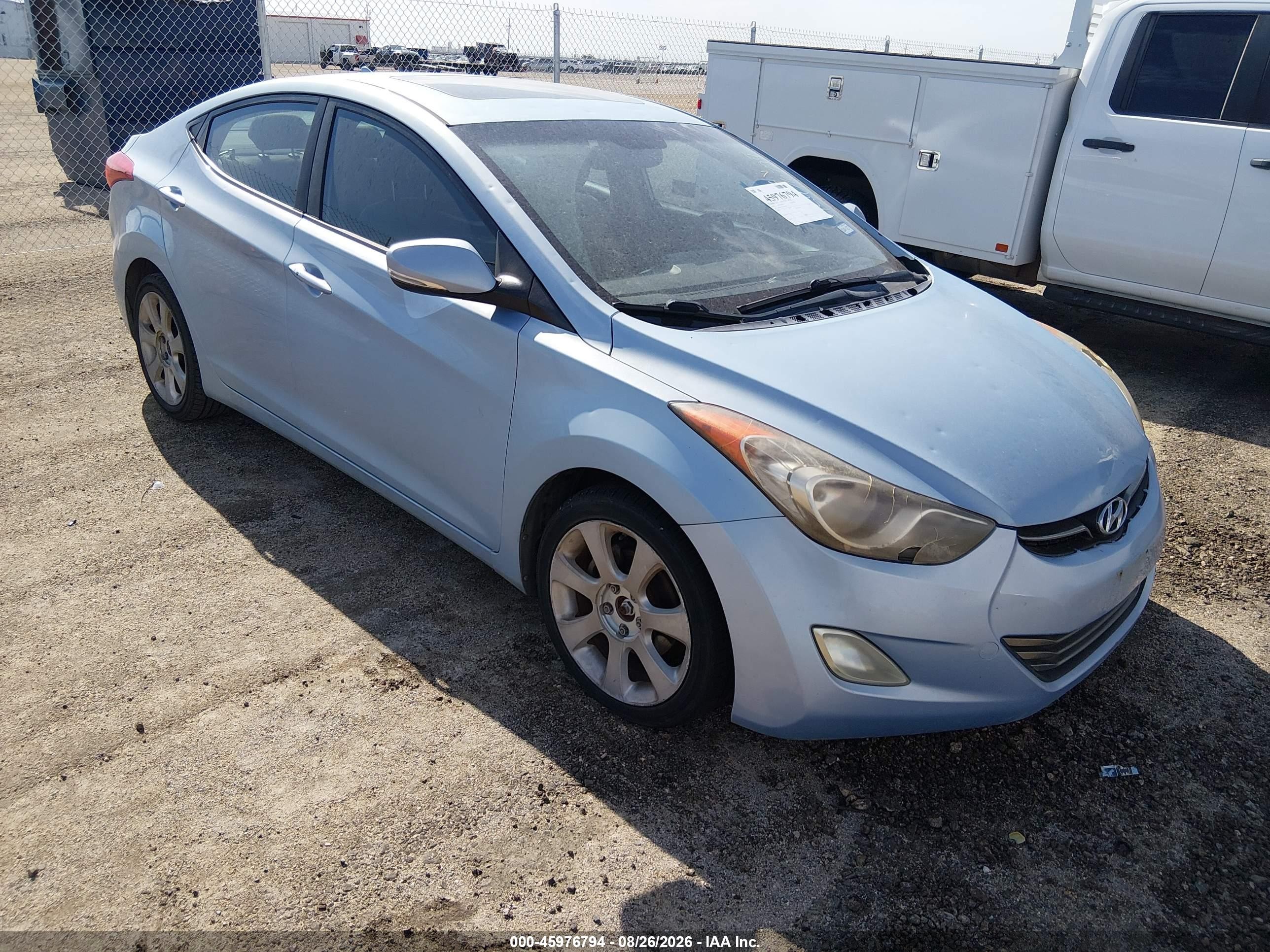2012 Hyundai Elantra Limited (ulsan Plant) Blue vin: KMHDH4AEXCU207418