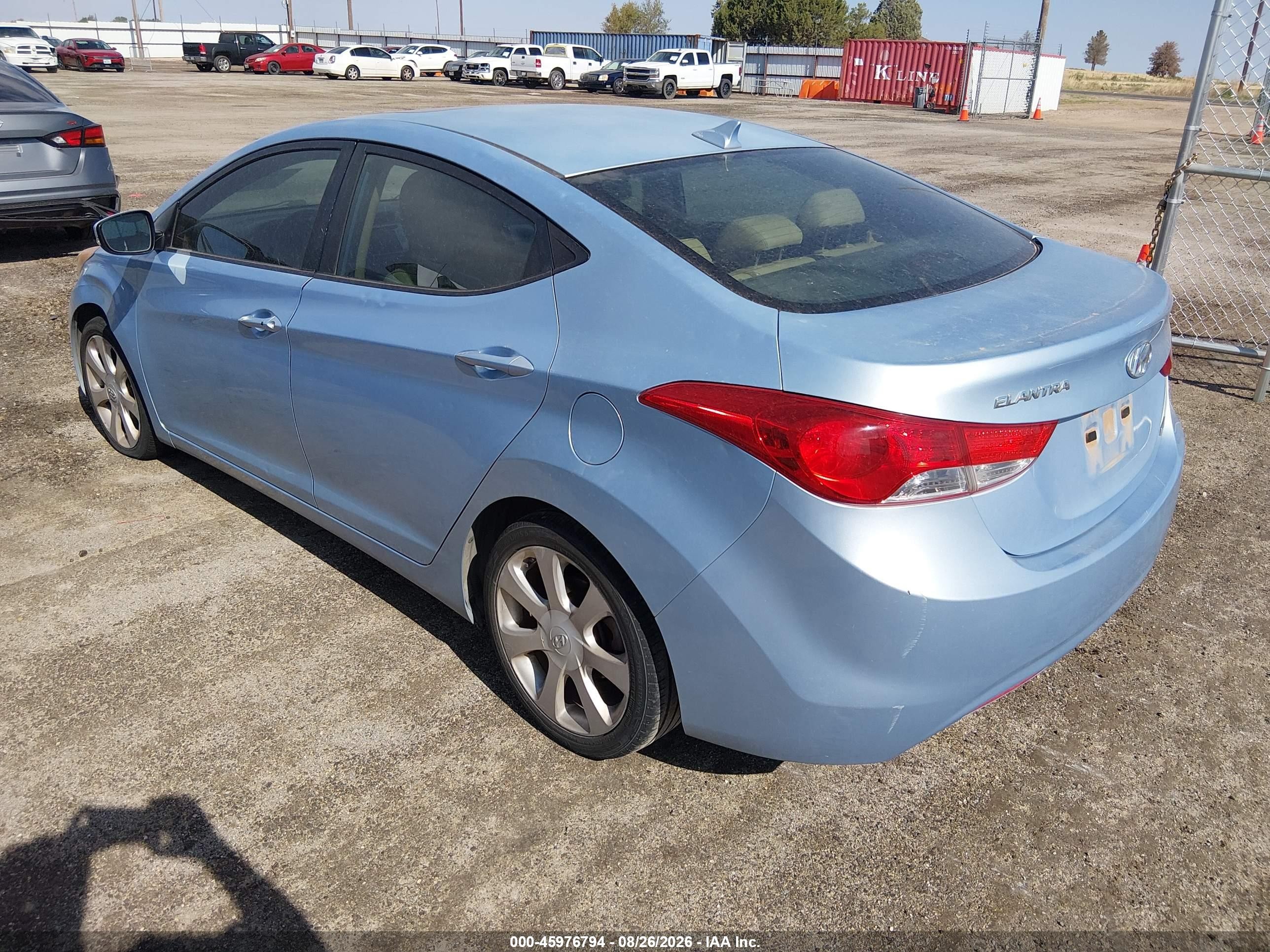 2012 Hyundai Elantra Limited (ulsan Plant) Blue vin: KMHDH4AEXCU207418