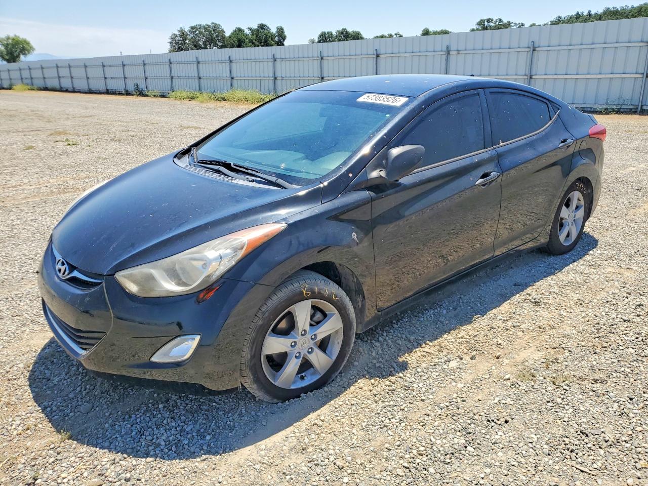 2012 Hyundai Elantra Gls Черный vin: KMHDH4AEXCU213610