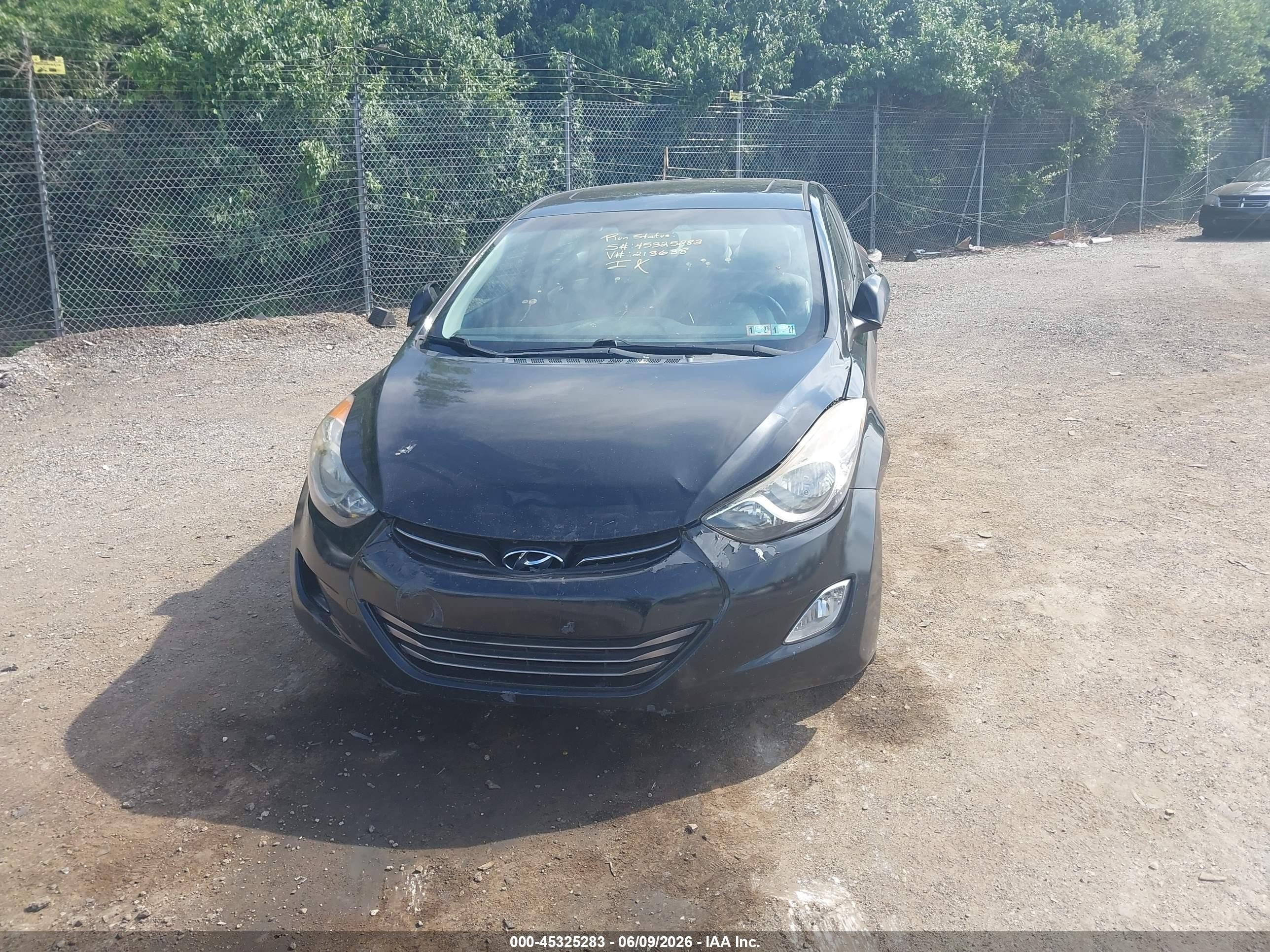 2012 Hyundai Elantra Limited (ulsan Plant) Black vin: KMHDH4AEXCU213638