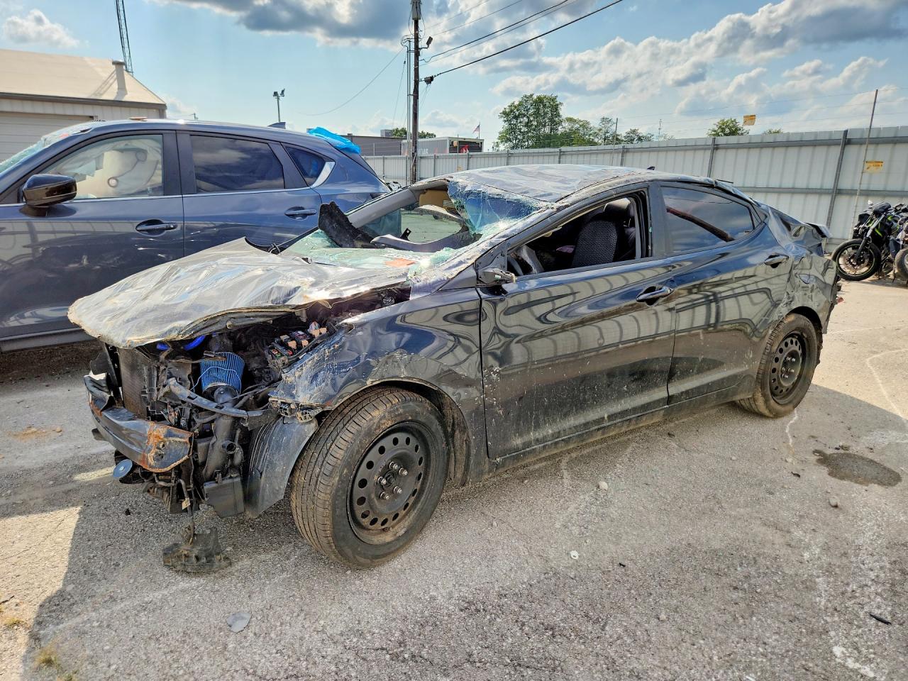2012 Hyundai Elantra Gls Black vin: KMHDH4AEXCU220699