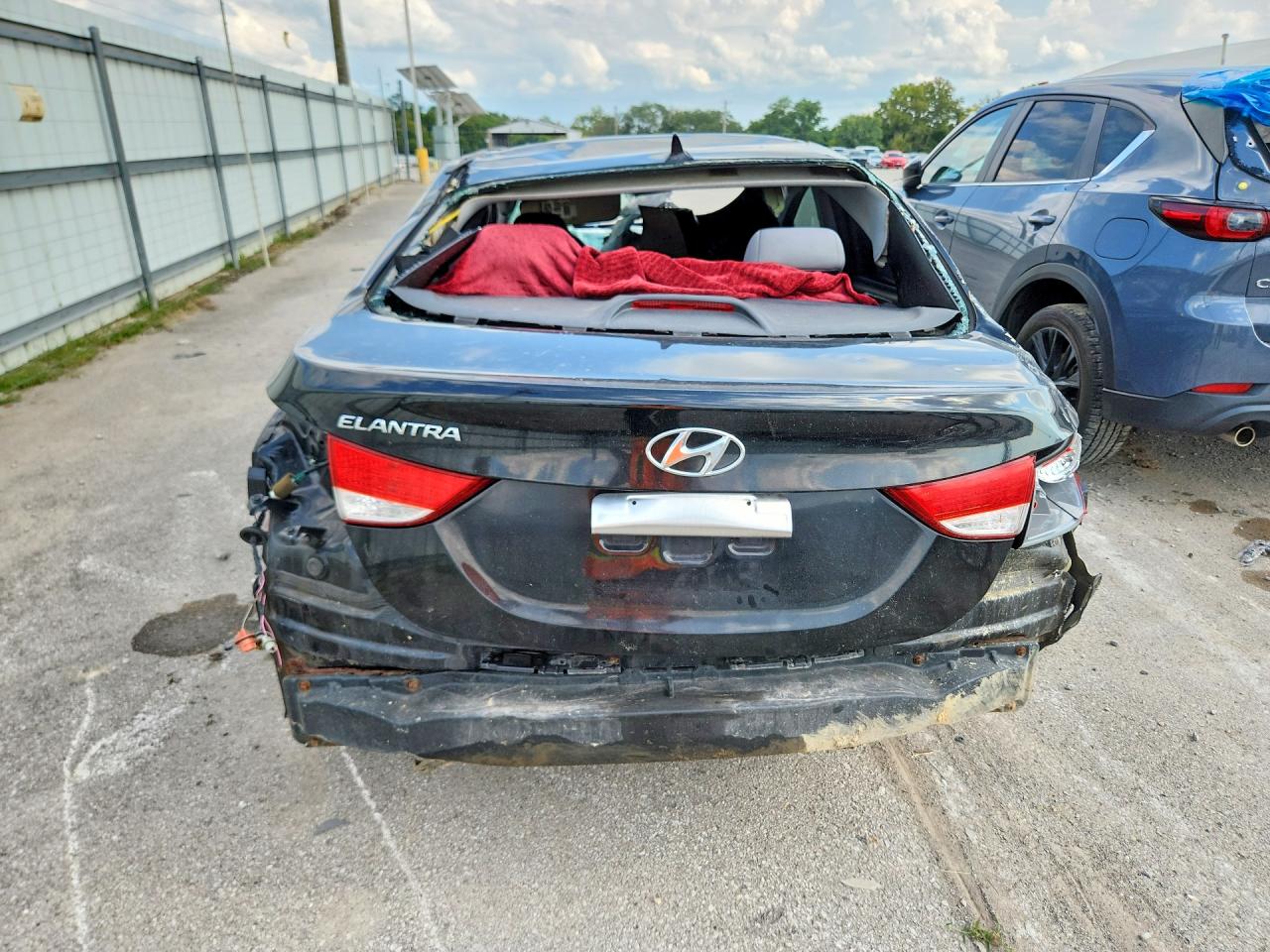 2012 Hyundai Elantra Gls Black vin: KMHDH4AEXCU220699