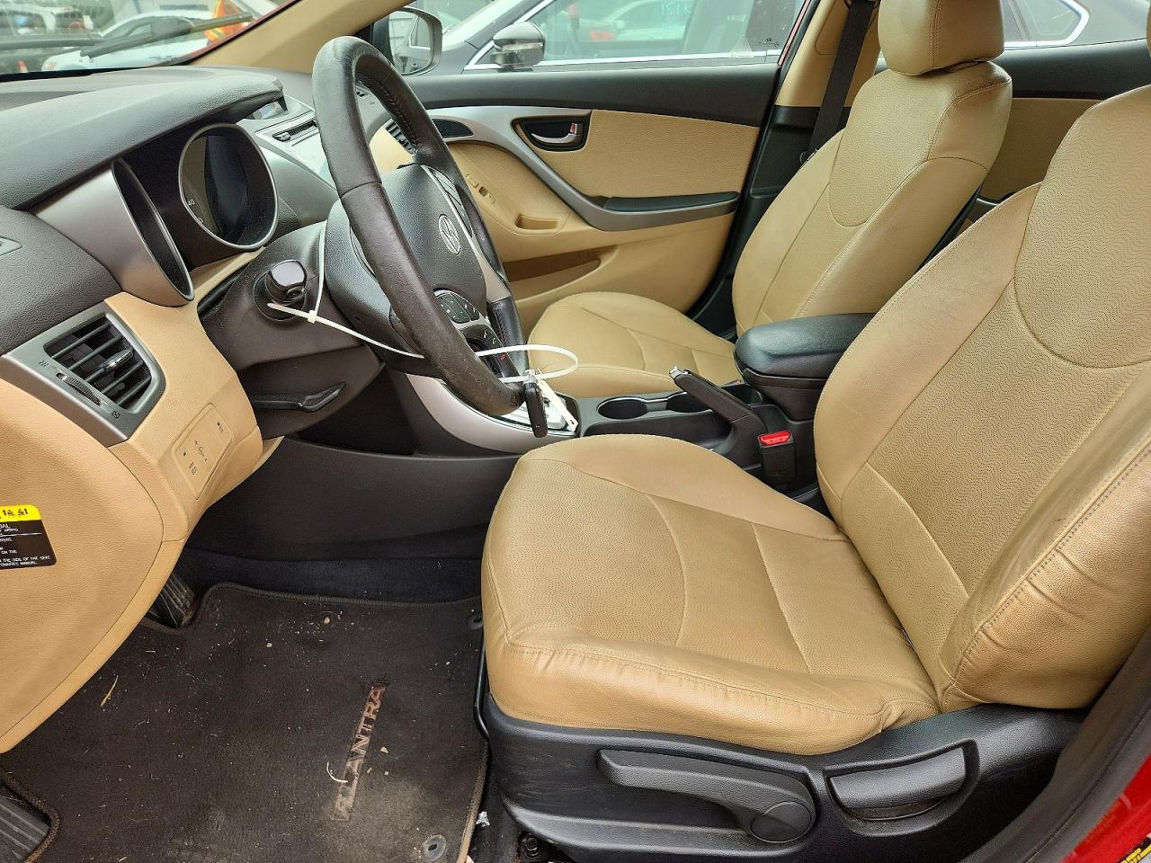 2012 Hyundai Elantra Limited Burgundy vin: KMHDH4AEXCU224333