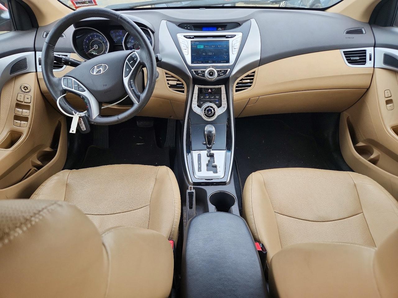 2012 Hyundai Elantra Limited Burgundy vin: KMHDH4AEXCU224333