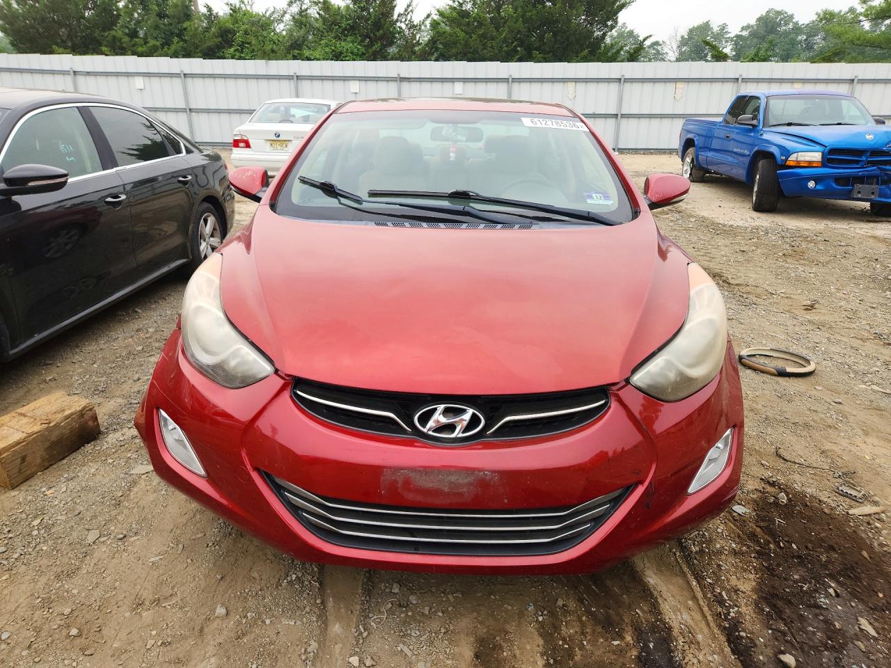 2012 Hyundai Elantra Limited Burgundy vin: KMHDH4AEXCU224333