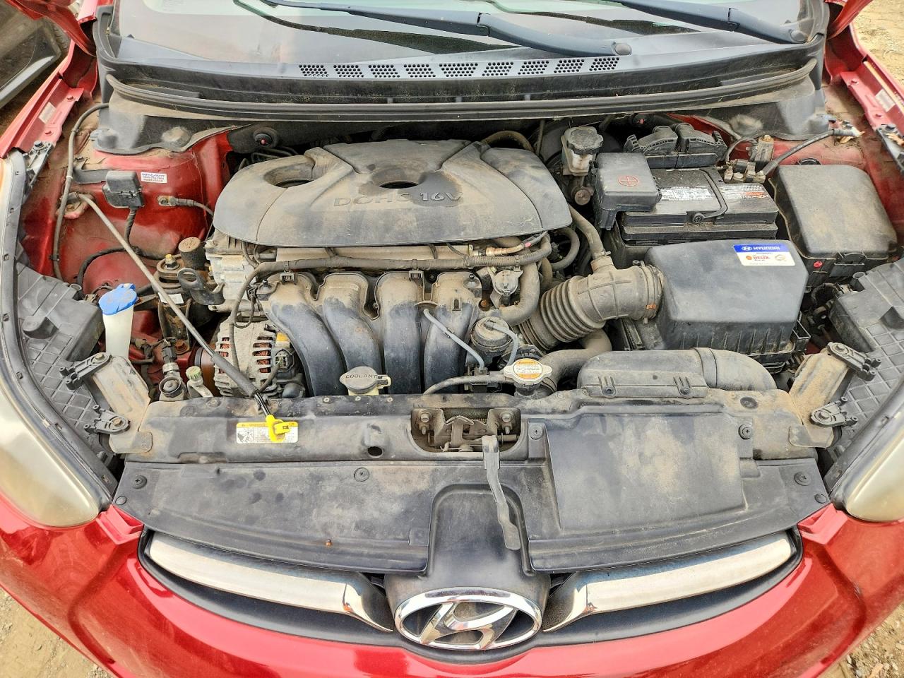 2012 Hyundai Elantra Limited Burgundy vin: KMHDH4AEXCU224333